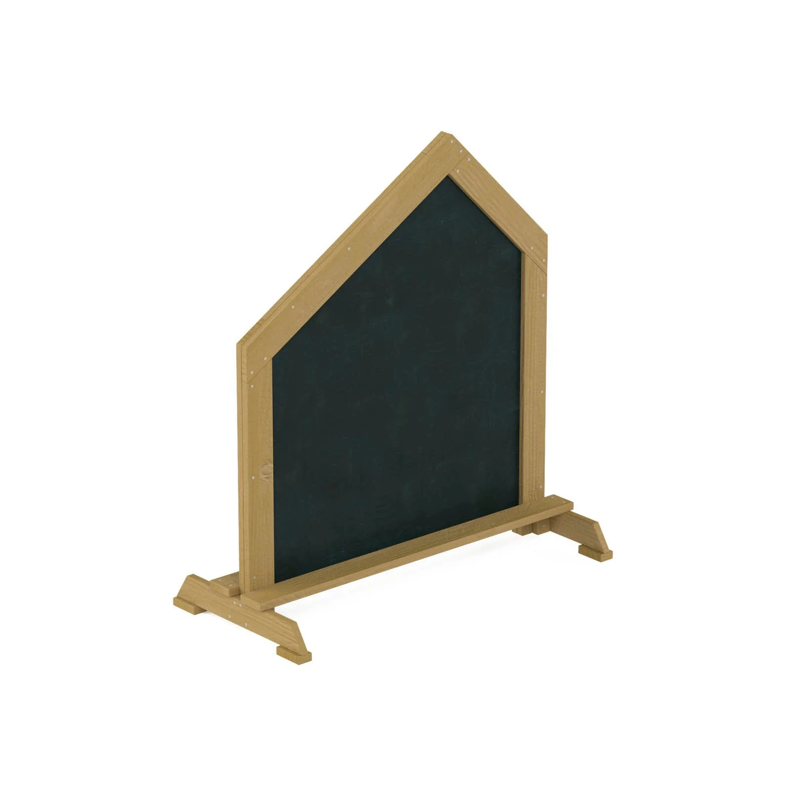 Natural wooden drawing board with chalk surface, made of impregnated pine wood for children aged 1–7 in outdoor sensory playgrounds.
