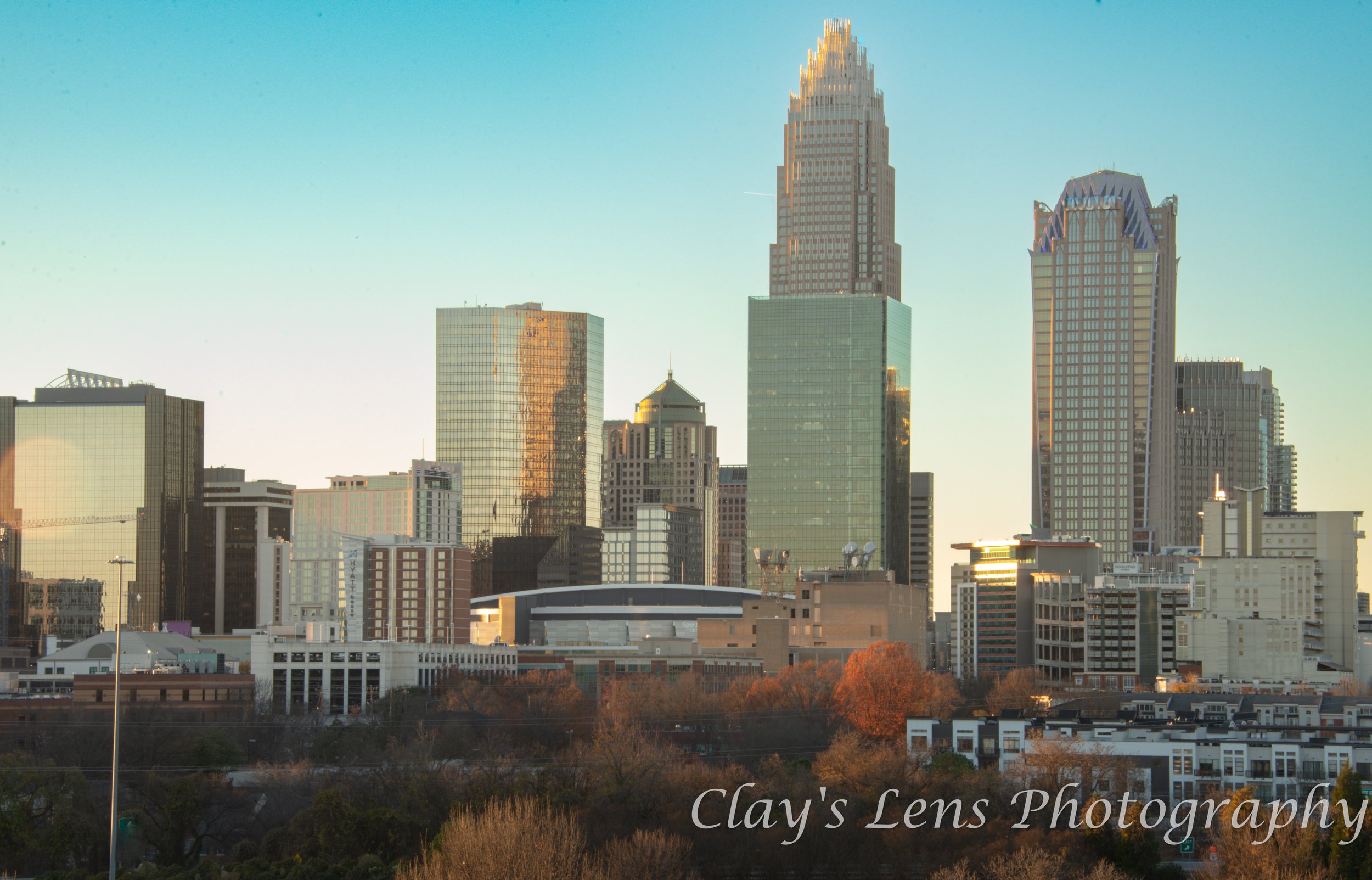 Golden Hour Skyline of Uptown Charlotte