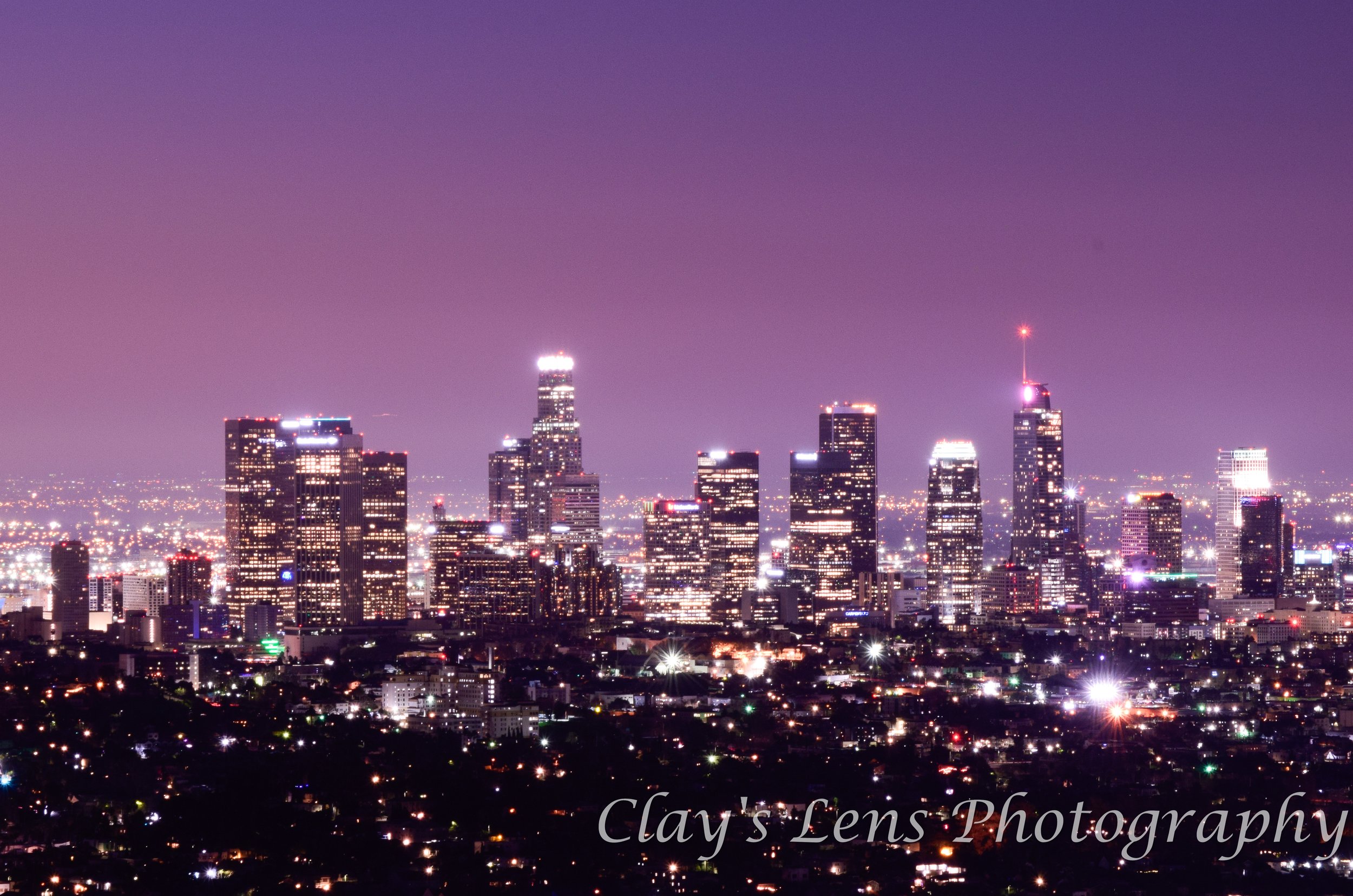 Dawn Illuminated Los Angeles Skyline CA preview.jpg
