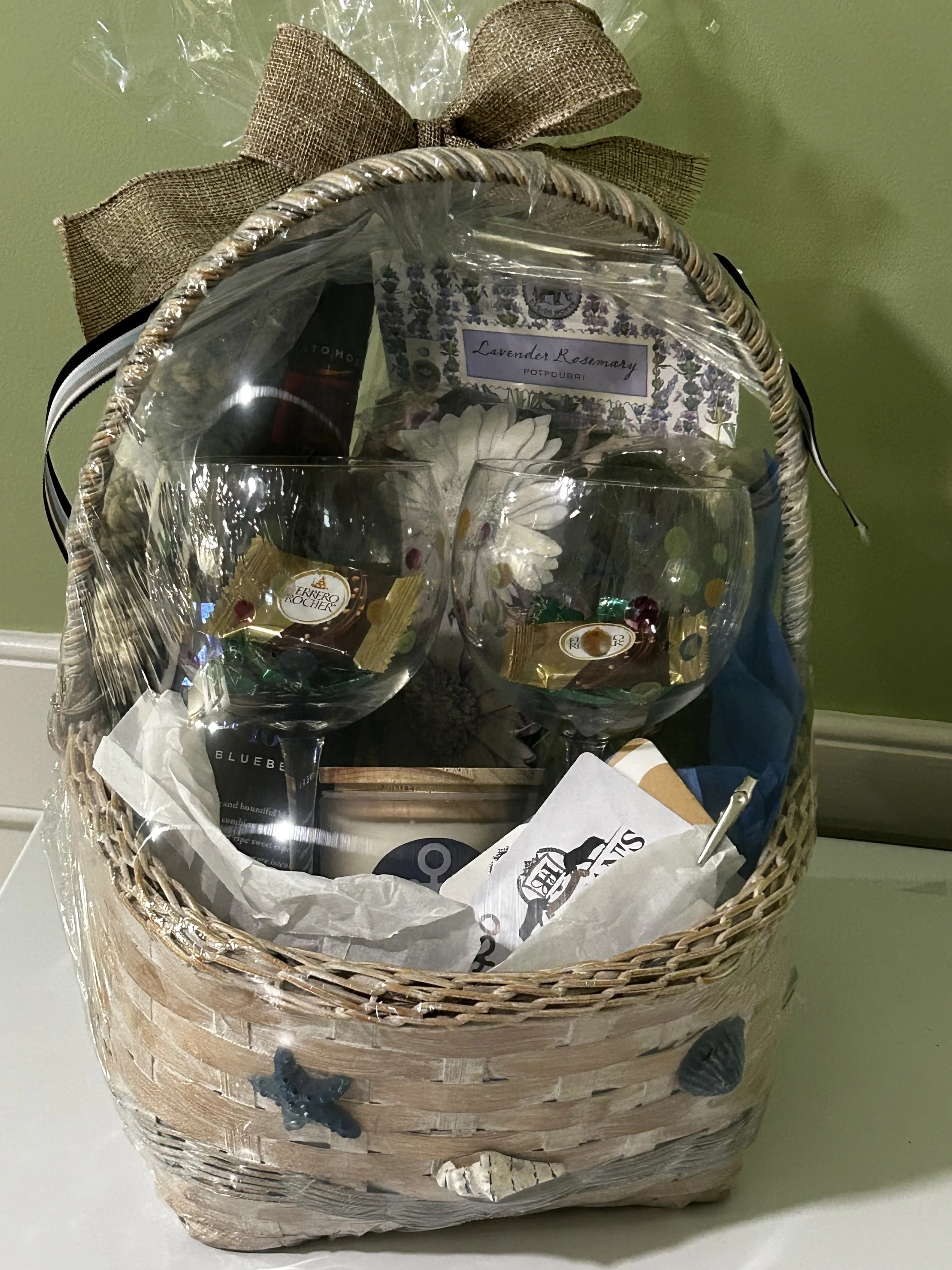 a self-care gift basket