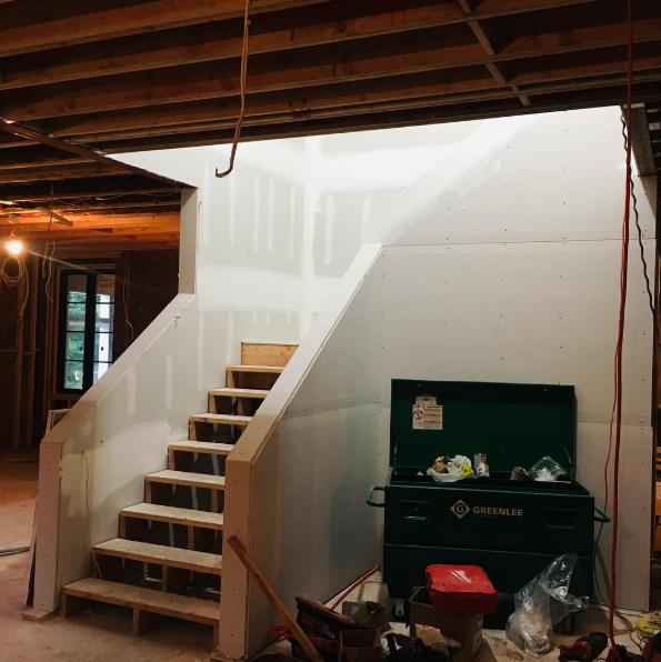 in progress, new stairwell