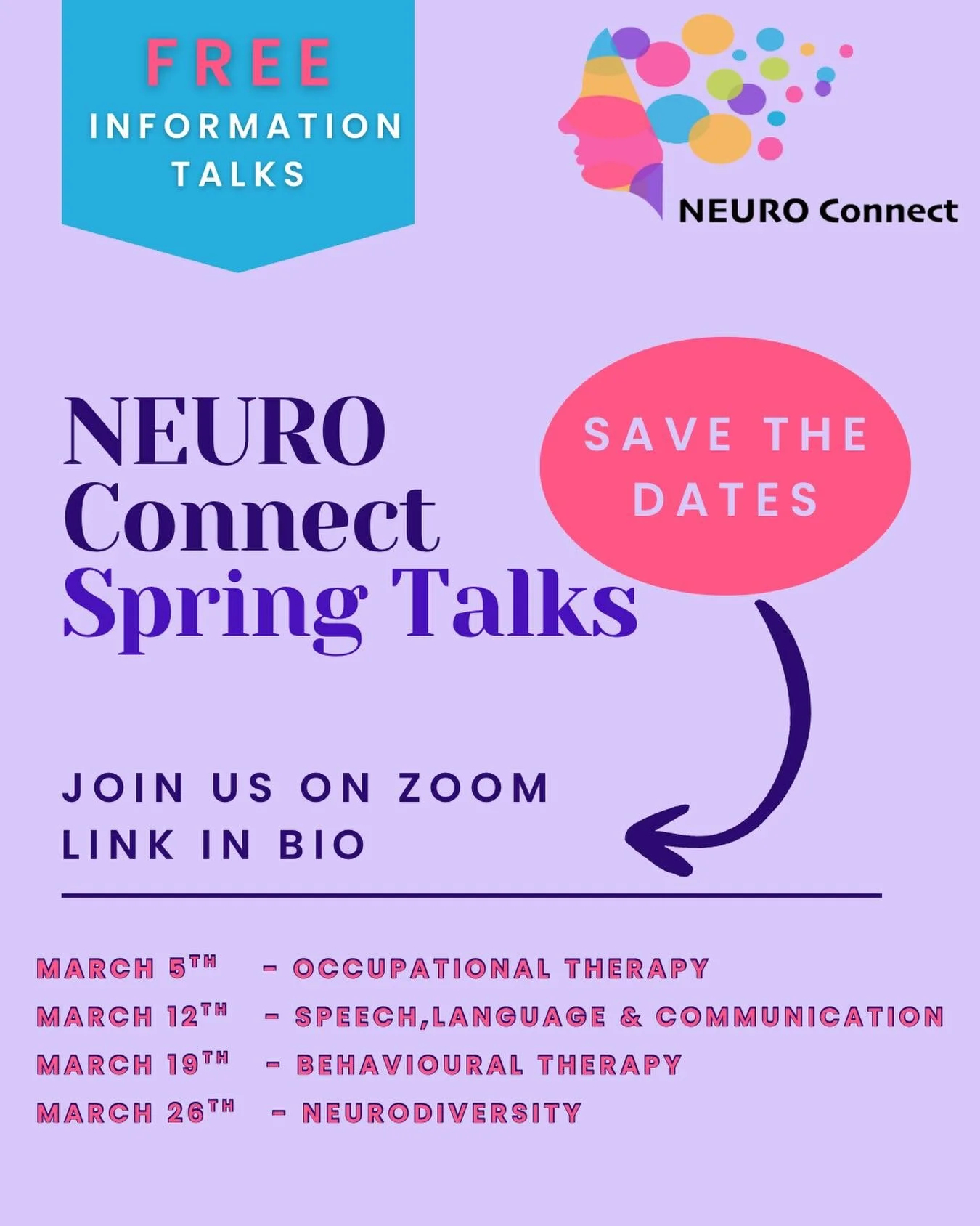 A little reminder that our Neuro Connect Free Web Series is coming up 💜

If you&rsquo;re a parent or professional supporting neurodivergent children, these sessions are designed to offer clear, compassionate and practical guidance you can actually u