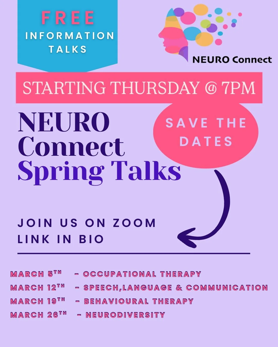 Spring info talks are coming! Join us Thursday - no registration needed, link in bio. Follow for more tips 🔔