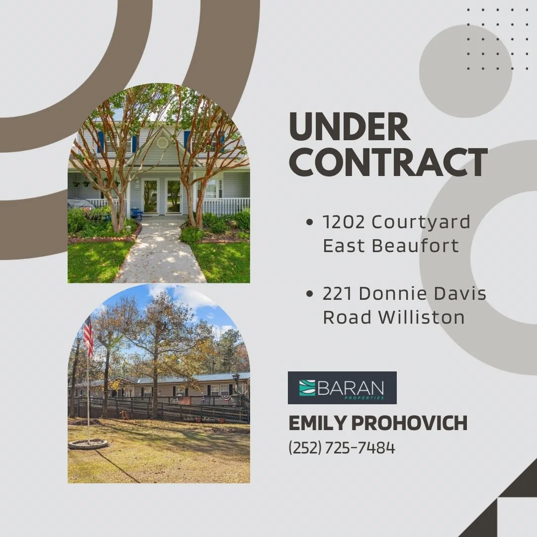 Emily has been a busy 🐝! These two properties are officially under contract. On our way to helping our clients end the year making moves! ✨🏡