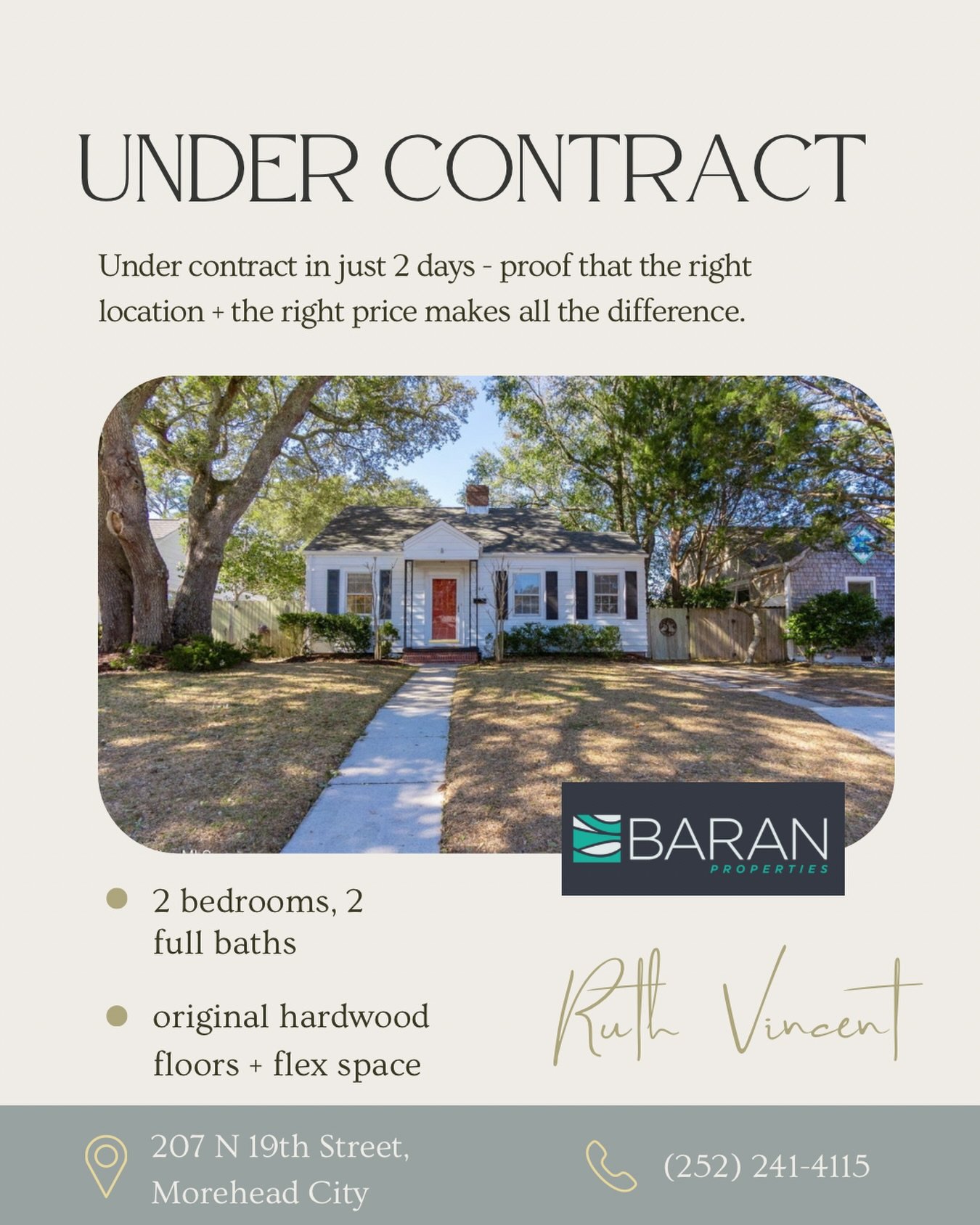 Under contract in 2 days ❤️🏡

Guess you could say this 19th Street cutie found its Valentine fast - when the location is right and the price is sweet, it&rsquo;s love at first showing. 💌✨