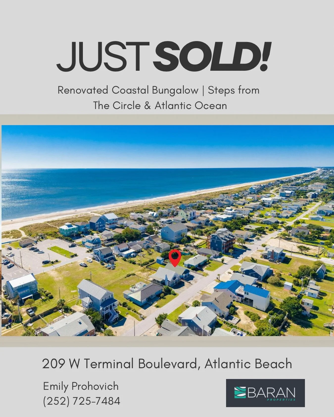 Just Sold in Atlantic Beach 🌊

Congratulations to our wonderful sellers on the successful sale of their beautifully renovated coastal bungalow at 209 W Terminal Boulevard. This home was thoughtfully transformed into a stunning retreat just steps fro