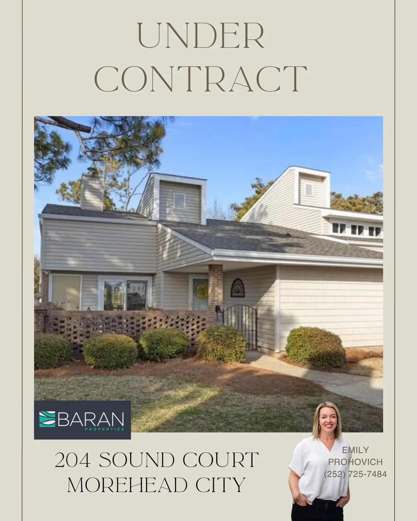UNDER CONTRACT 🎉
So excited for our buyer clients who are officially under contract on 204 Sound Court in Morehead City!

This end-unit condo in The Villas at Brandywine Bay offers comfort, convenience, and easy coastal living in a great location. ?