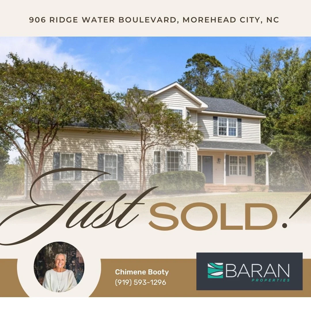 Just sold at 906 Ridge Water Blvd in Morehead City 🎉🌿 

So excited for our buyers on the purchase of this beautiful home with marsh views in one of Morehead City&rsquo;s well-established neighborhoods. The setting is peaceful, the location is hard 