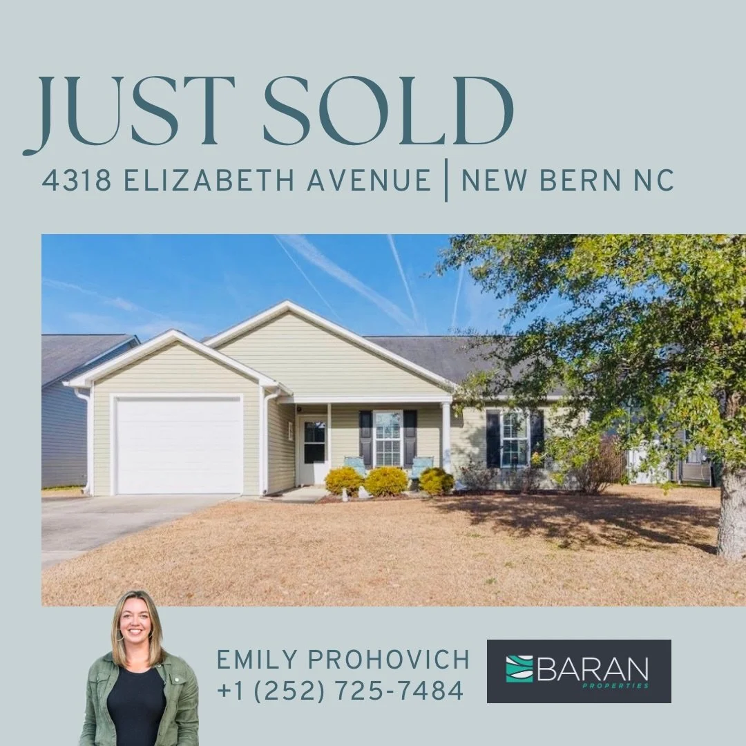 Just Sold! 🎉🏡
So excited for this first-time home buyer family on the purchase of 4318 Elizabeth Avenue in New Bern, NC! It&rsquo;s always special helping a family buy their first home, and we&rsquo;re especially grateful to have helped a first res