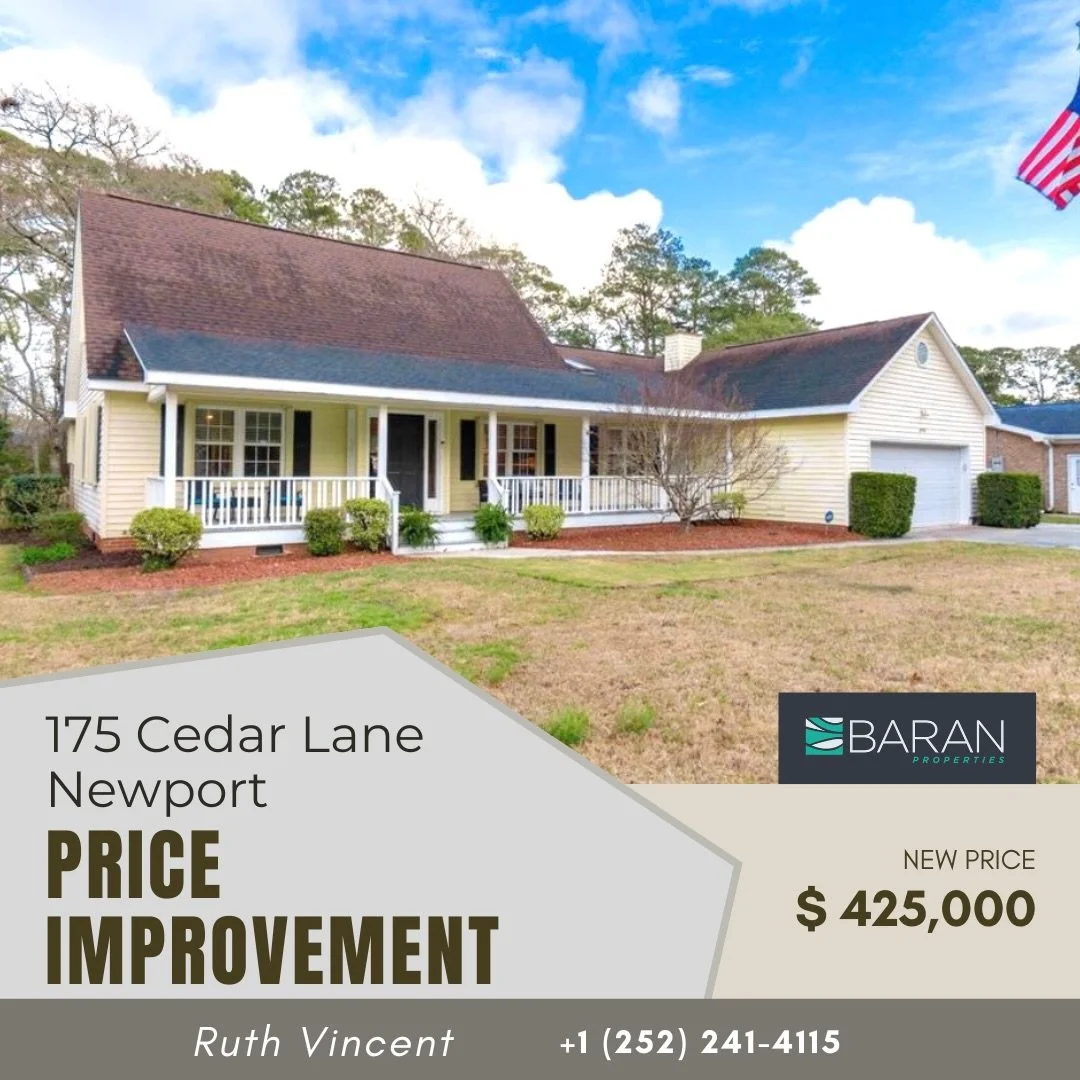 175 Cedar Lane just got a price improvement ✨
Now offered at $425,000 in Gull Harbor, Newport. 

Coastal living, community marina + boat ramp access, and a new price that makes this one even sweeter.

Ready to see it for yourself?