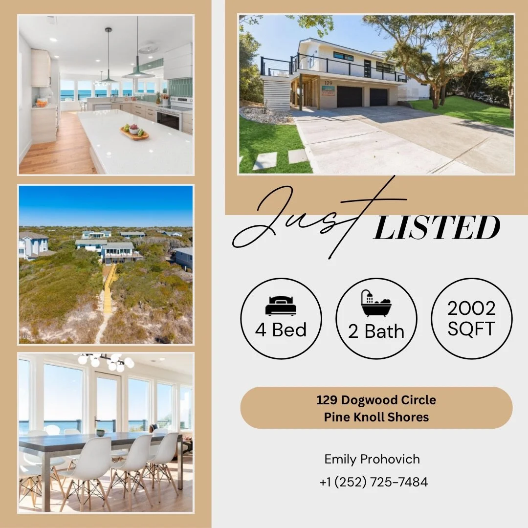 Just listed today ✨ 129 Dogwood Circle in Pine Shores is the kind of coastal dream that stops you mid-scroll. Beautifully updated, full of charm, and packed with potential as a beach getaway, second home, or investment property- this one is too good 