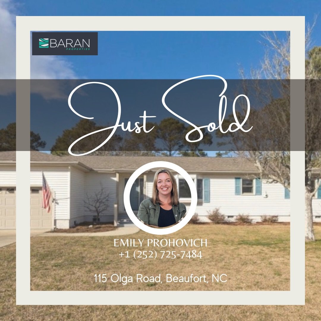 Just Sold in Beaufort! 🏡✨

So excited for our buyers on the purchase of 115 Olga Rd. in Beaufort, NC! It&rsquo;s always special helping clients find their place here on the Crystal Coast, and I can&rsquo;t wait to see them enjoy this next chapter.


