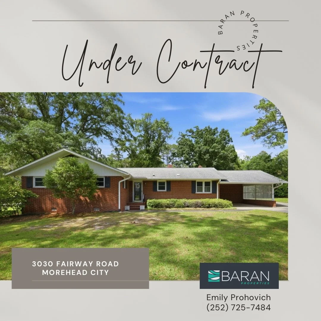 Under Contract in Morehead City! 🏡✨

Our buyers saw the vision at 3030 Fairway Road &mdash; a great location with so much potential to make it their own. We&rsquo;re so excited to help them take the next step toward homeownership here on the Crystal