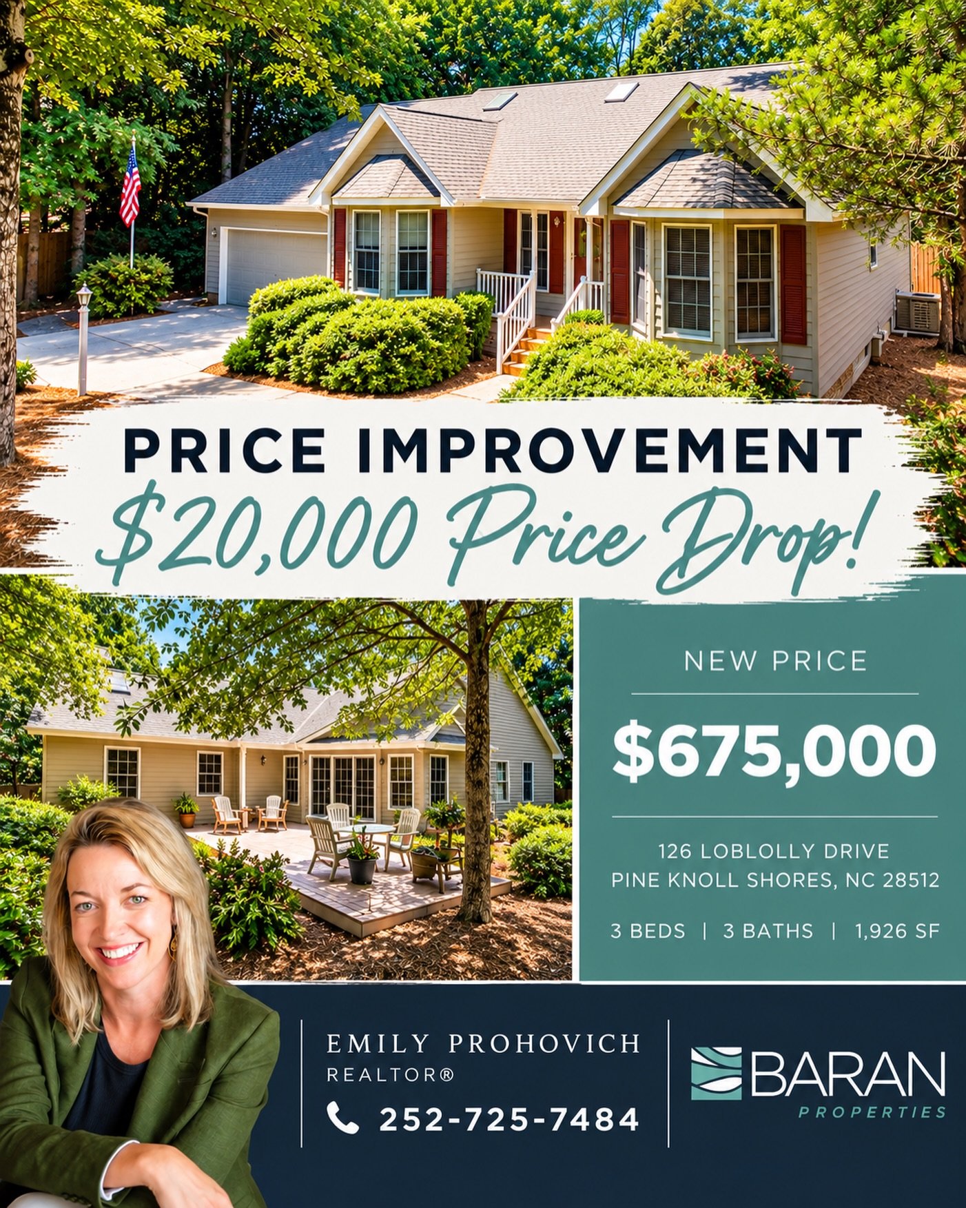 Price Improvement | Now Offered at $675,000

Tucked beneath the trees in beautiful Pine Knoll Shores, 126 Loblolly Drive offers the kind of refined coastal living that feels both peaceful and inviting. This meticulously maintained home is exceptional