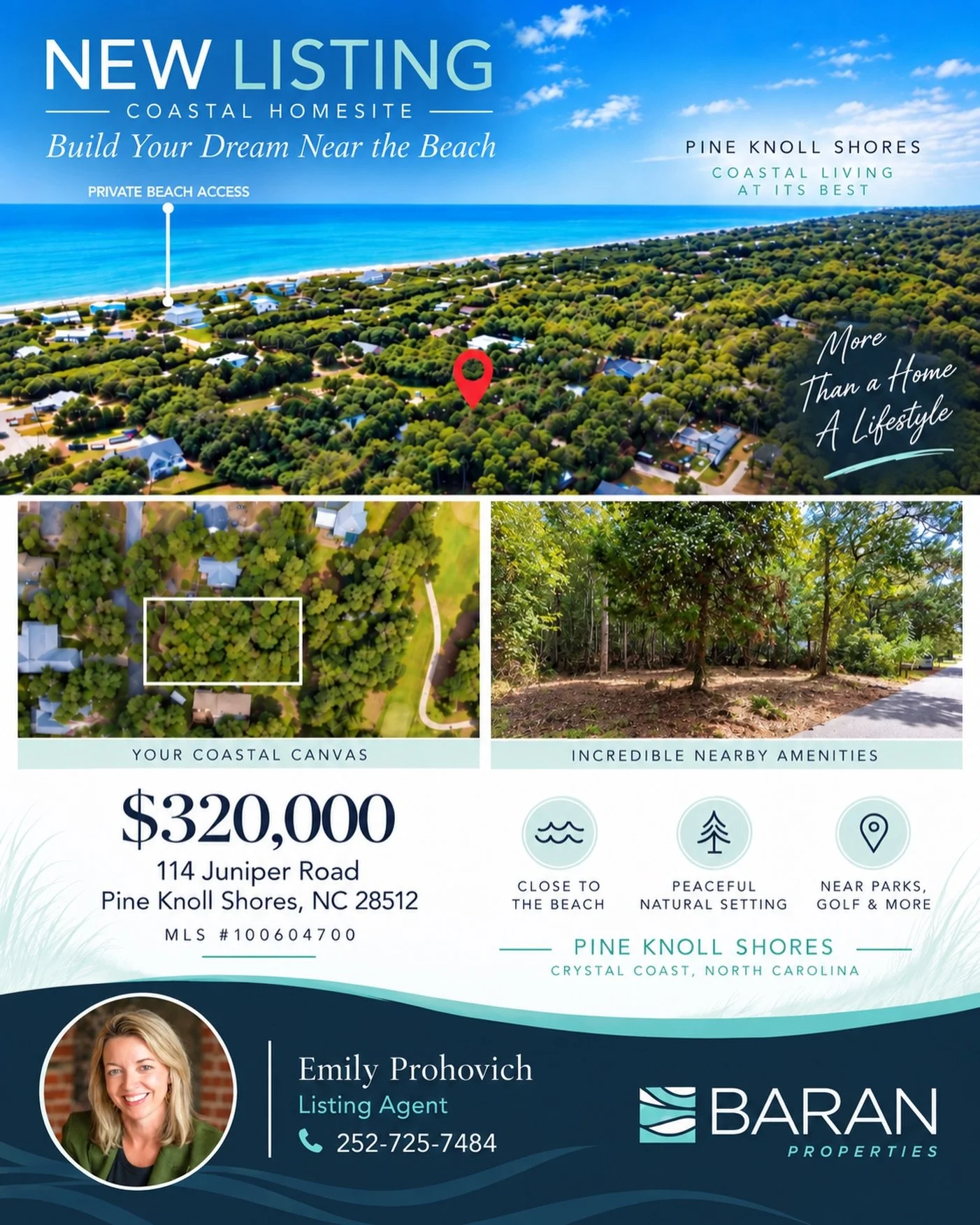 Your coastal dream starts with the right piece of land 🌊✨

114 Juniper Road in Pine Knoll Shores is a beautiful opportunity to build the home you&rsquo;ve been imagining in one of the Crystal Coast&rsquo;s most loved communities.

📍 Pine Knoll Shor