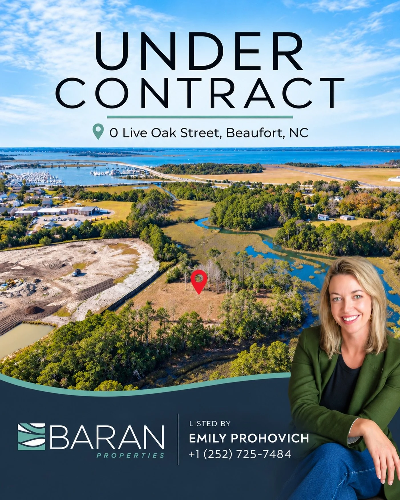 Under Contract in Beaufort! 🌿✨

This beautiful 3.4-acre marshfront homesite at 0 Live Oak Street is officially under contract! Such a special piece of the coast with incredible views, privacy, and that Beaufort charm. 🌊

Congratulations to the sell