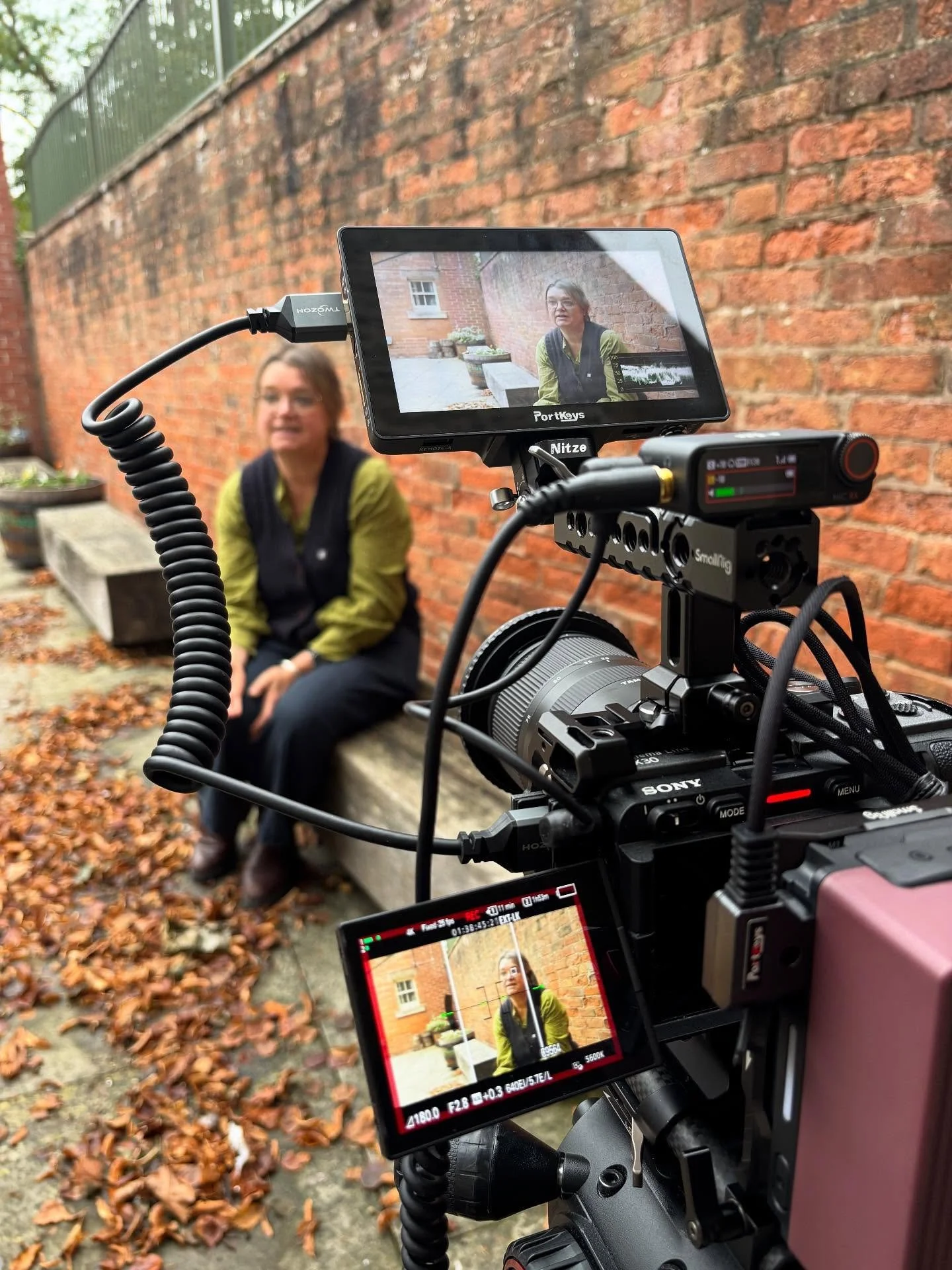 Last week we were filming in Newark as part of an ongoing museum wellbeing project. Interviews make up a lot of what we do and finding the right location is crucial. Here we got our interviewee outside and found the right space, need to make the most