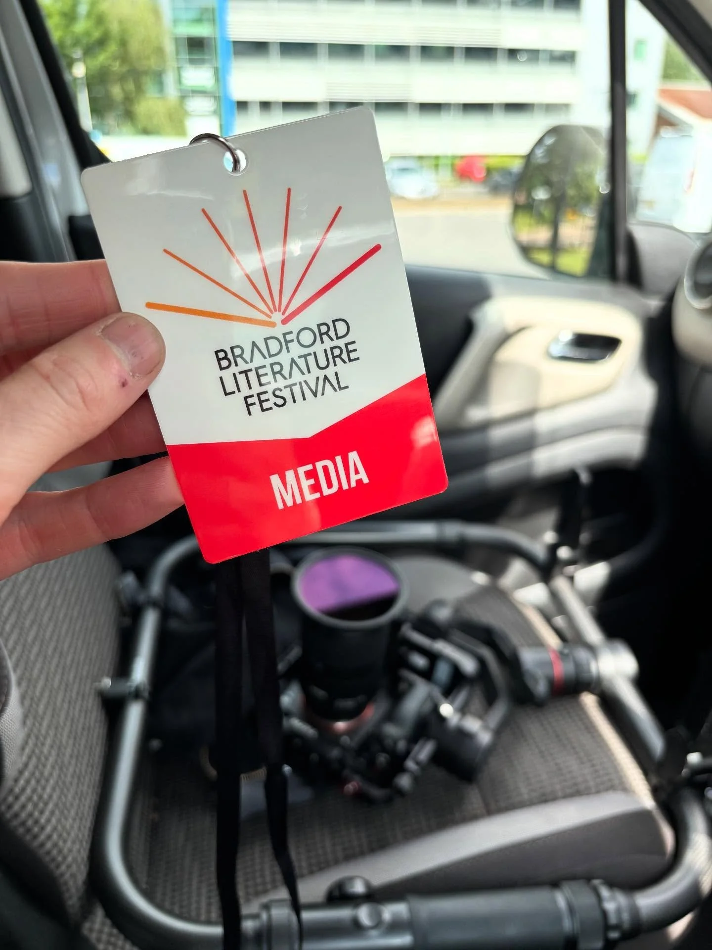 Busy day today at the amazing @bradfordlitfest #video #cameraoperation