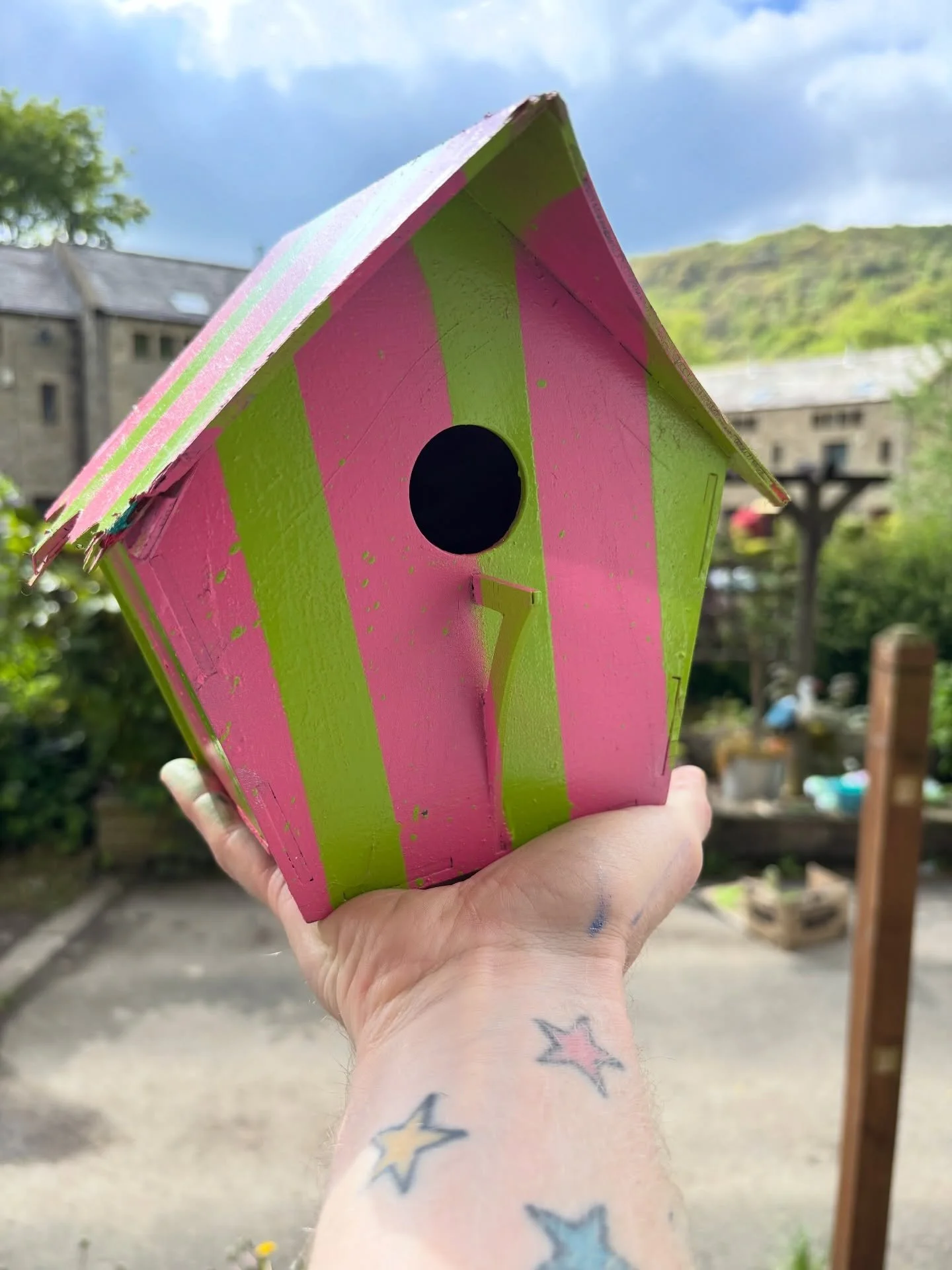 Sprayed our birdbox today #dopamine #dopaminedecor #wickedforgood #timburton