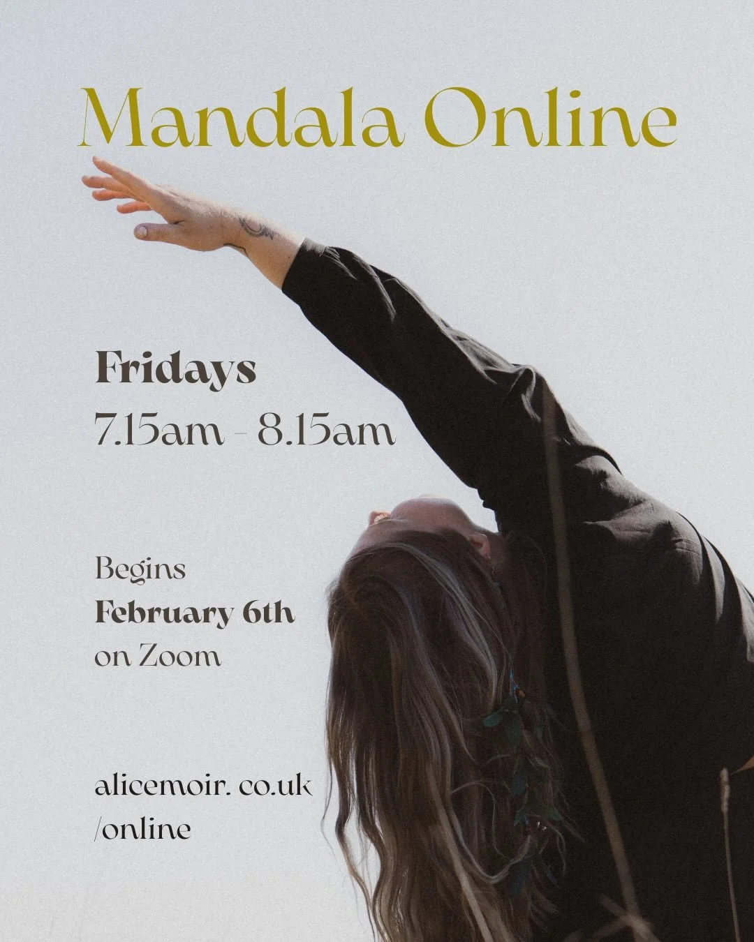 Why has it taken me so long to do this? ⁣
⁣
Mandala Online begins February 6th 🔥⁣
⁣
Weekly live classes every Friday ⁣
⁣
7.15am - 8.15am ⁣
⁣
&pound;10 drop in. 5 and 10 Class packs available ⁣
&pound;6.50 per class with a monthly subscription (Sunda