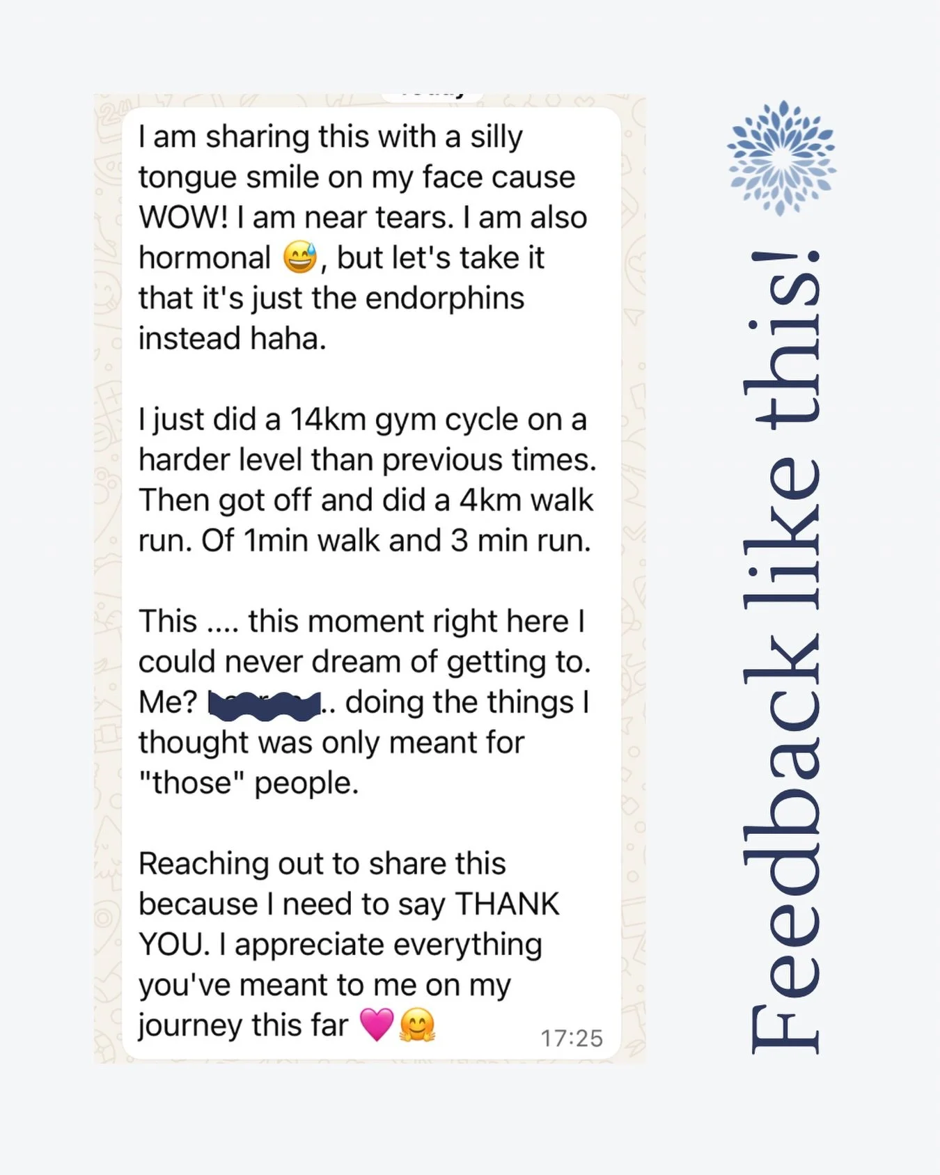 How incredible is this? My client who used to struggle with motivation is now doing things she thought only &ldquo;those people&rdquo; do. The fit ones. The ones who get it all right all the time. SHE is now one of those people. She&rsquo;s put in th