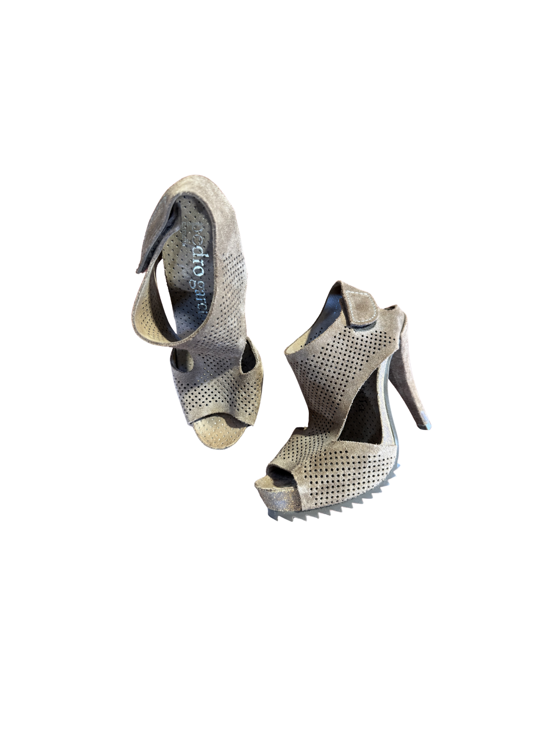 Pedro Garcia Brown Suede Heels 36 1/2