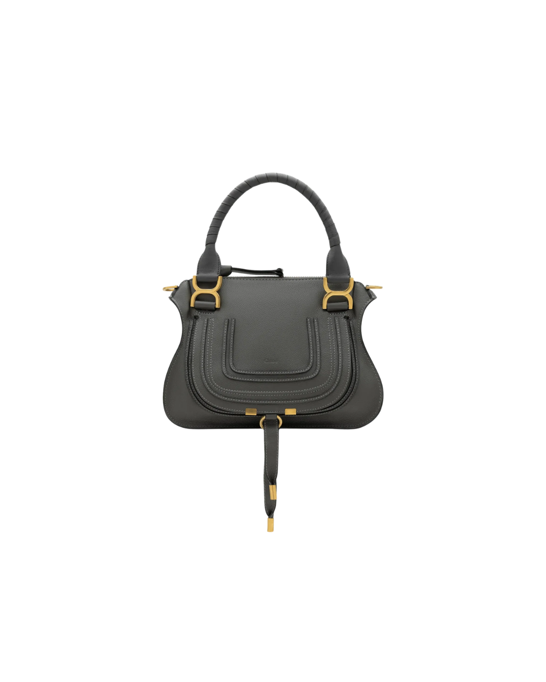 Chloe Medium Marcie Grey Leather Satchel