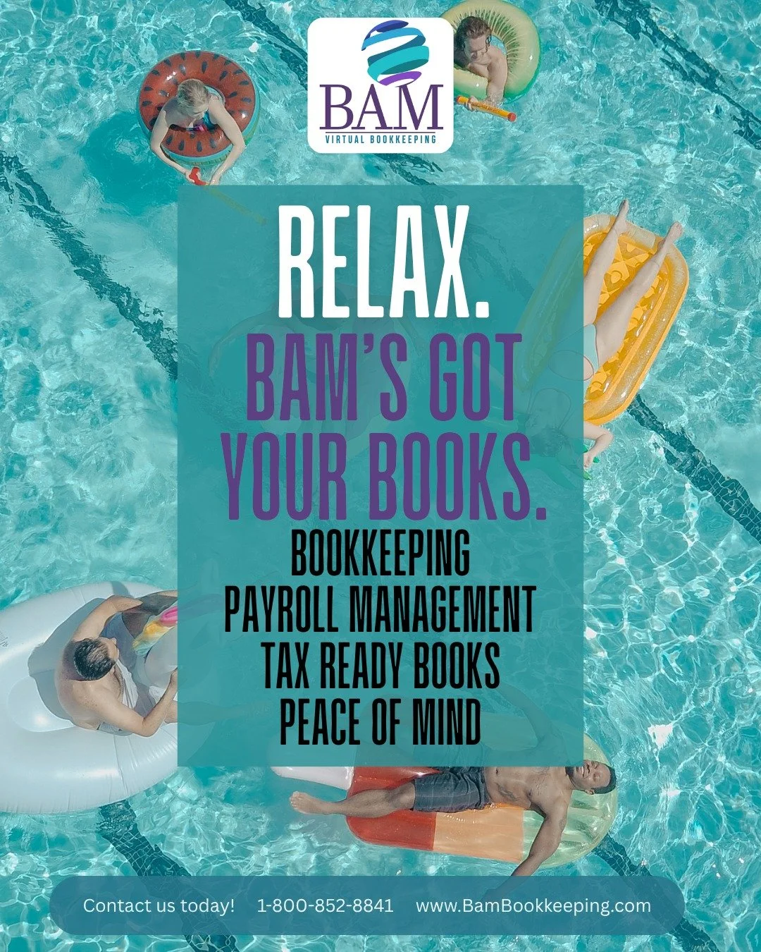 ☀️🍉 SUMMER MODE: ON
Your books? They should be stress-free too.

While you&rsquo;re busy planning vacations, BBQs, and soaking up the sunshine, BAM Bookkeeping is behind the scenes keeping your finances organized, accurate, and running smoothly. 🌴?