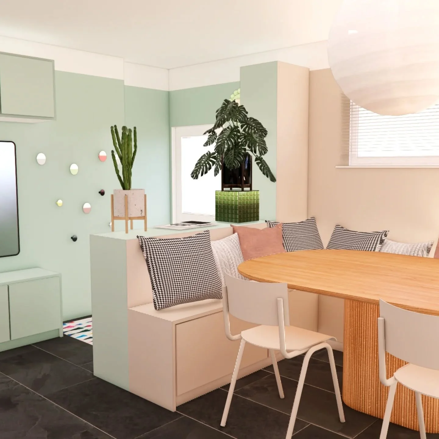 Ravie de vous montrer les premi&egrave;res images du projet Troyes.
Le d&eacute;fi pour ce projet: apporter de la couleur, de la douceur et un max de rangements &agrave; ce loft lumineux mais un peu froid de prime abord. 
Ici deux espaces en color bl