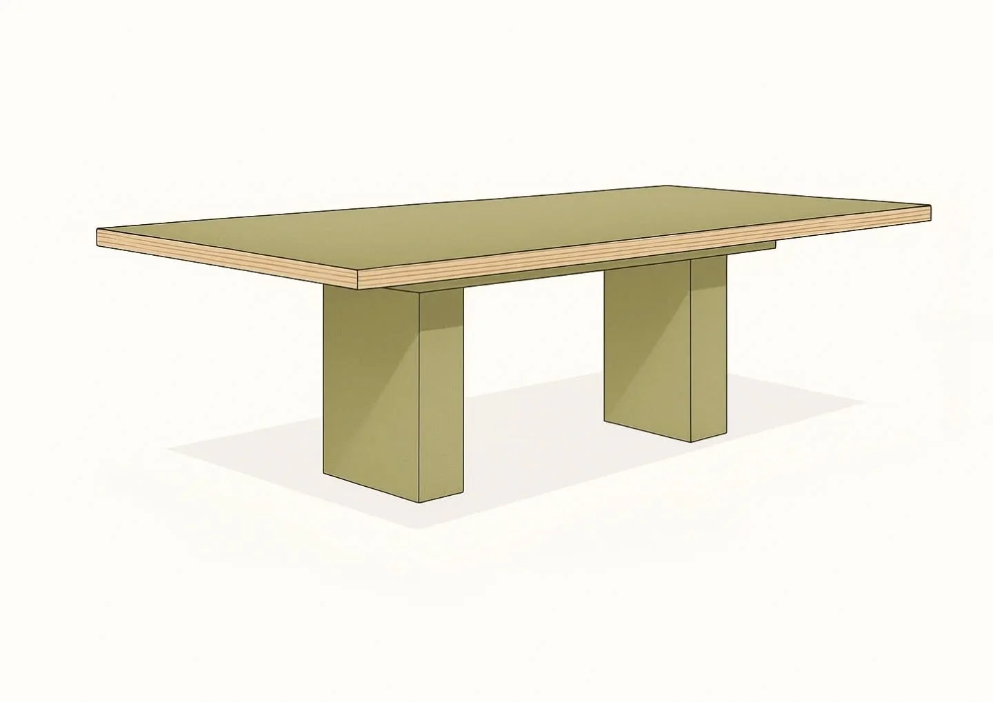 Quand je ne trouve pas la table id&eacute;ale dans les mod&egrave;les existants, je la cr&eacute;&eacute;. (Permettant de belles &eacute;conomies et le contr&ocirc;le des mat&eacute;riaux utilis&eacute;s). 

#meublesurmesure #architecturedinterieurse