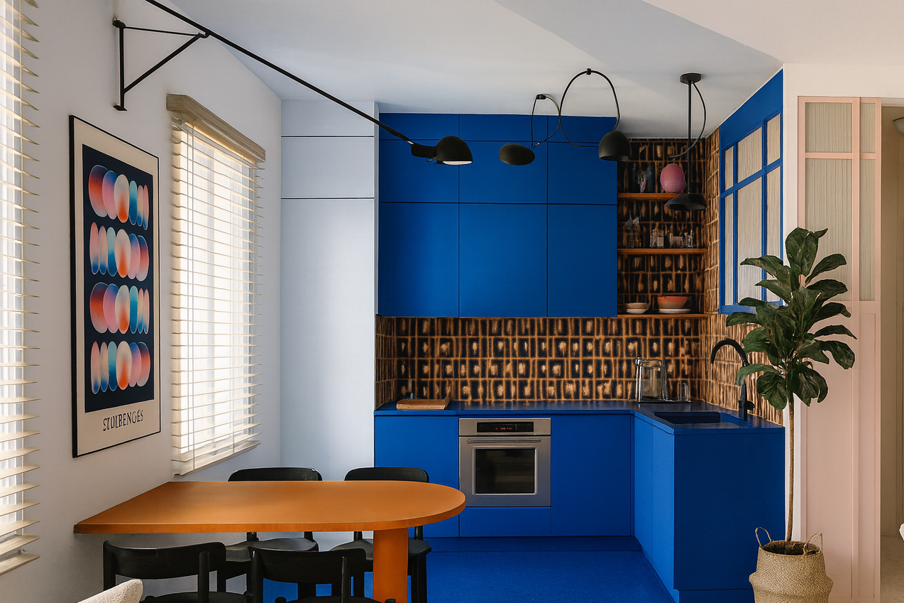 Vue cuisine rénovation appartement paris 