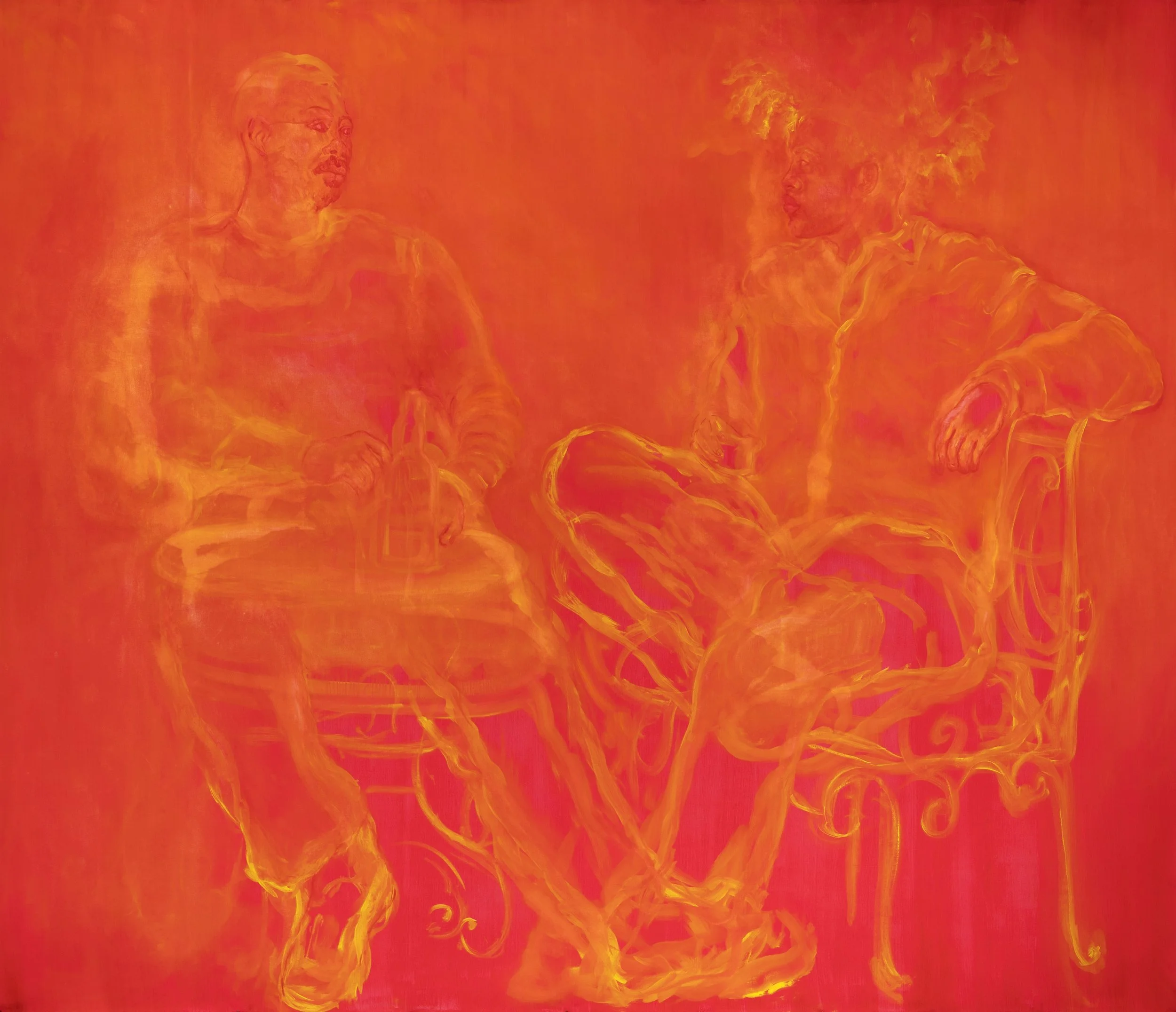 ‘Discussions On Dada’
2025
Oil on Unstretched Canvas
214.5 x 248.4cm