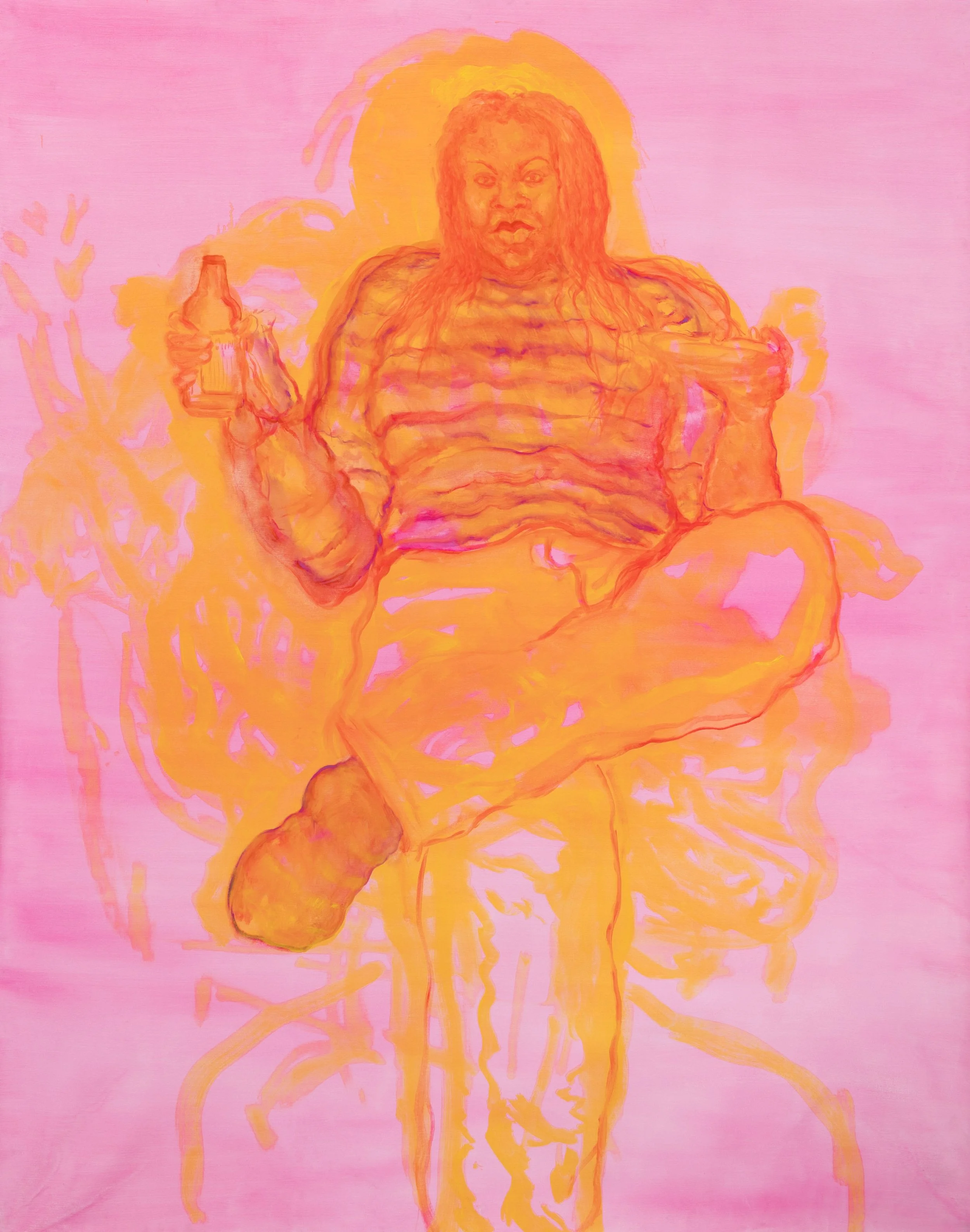 ‘Party Guest’,
2025
Oil on Unstretched Canvas
212 x 170 cm