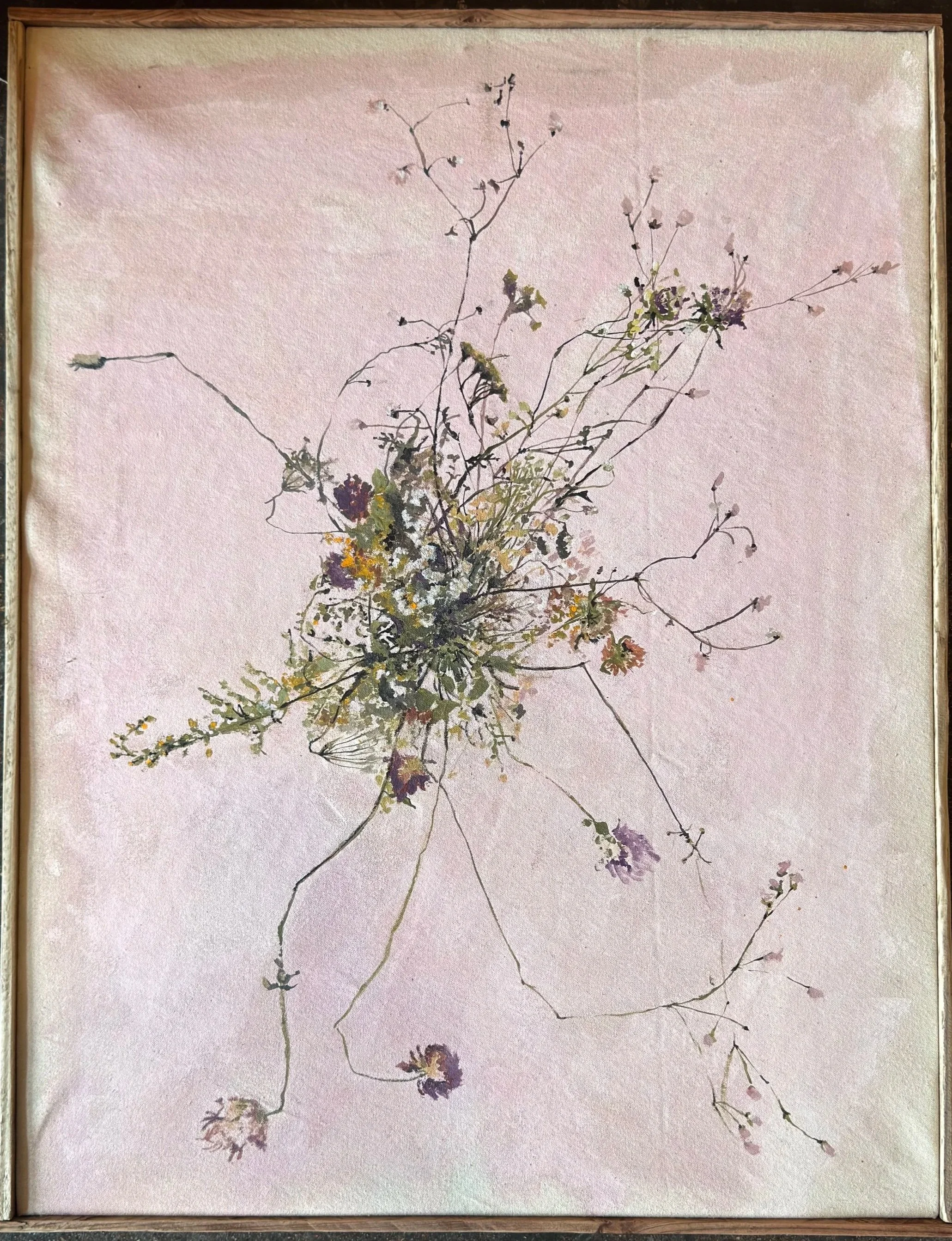 The Afterparty.
Eco Paint on Organic Canvas, Salvaged Wood, 28” x 32 ½”