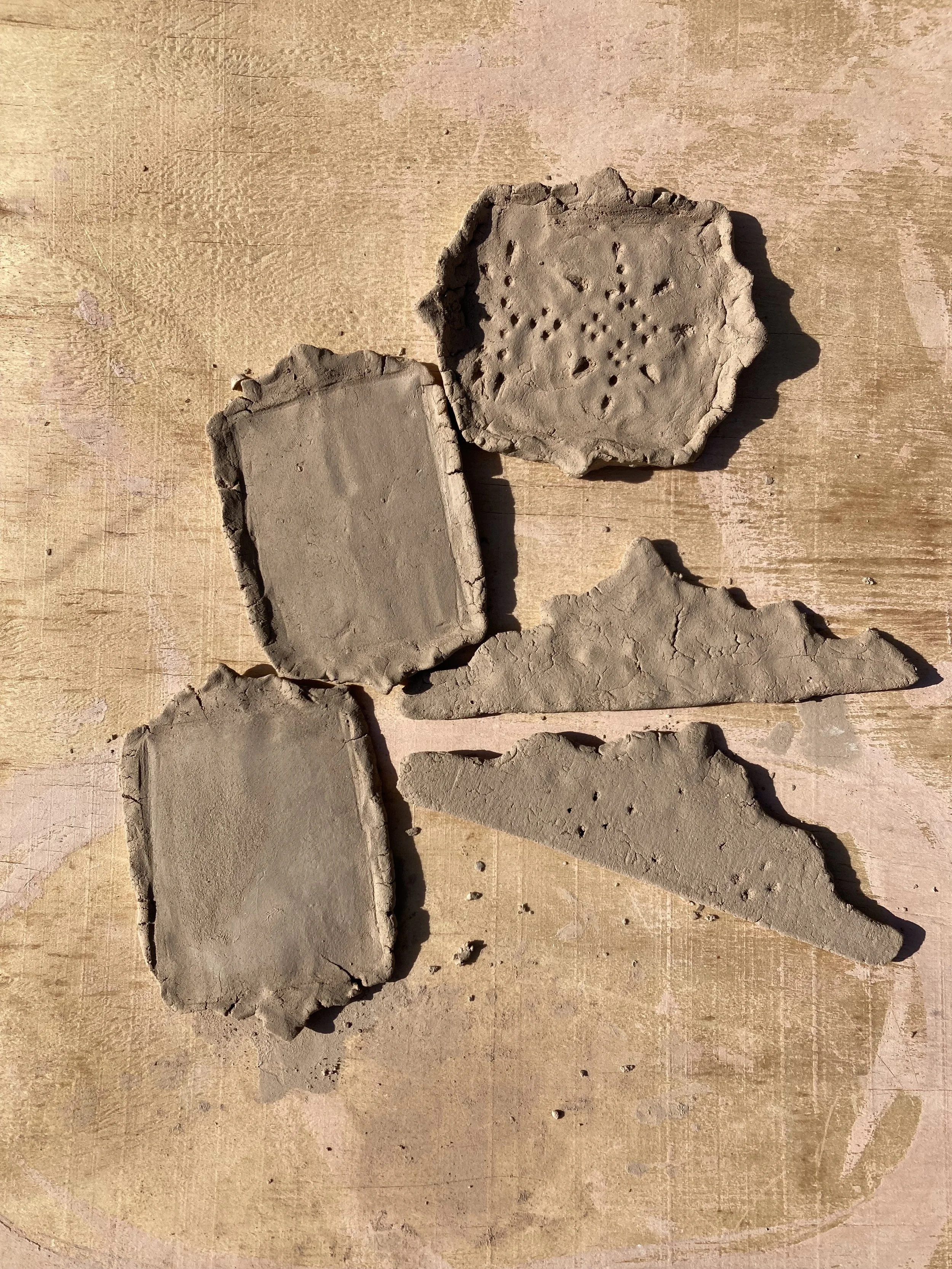 foraged clay before being fired.