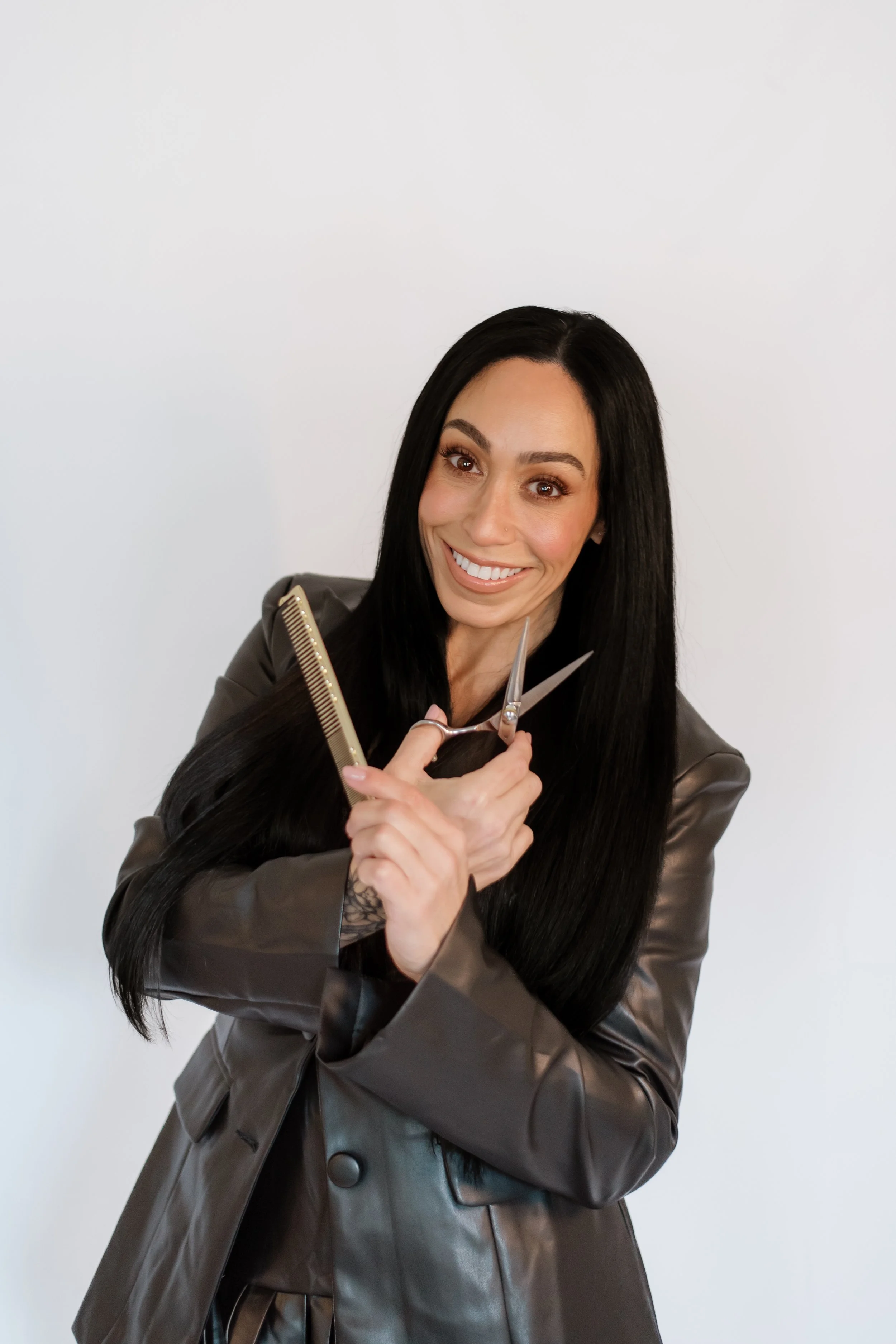 Alyse DeBellis, founder and Lead Creative Director of CARBON HALO hair salon in Apex, NC