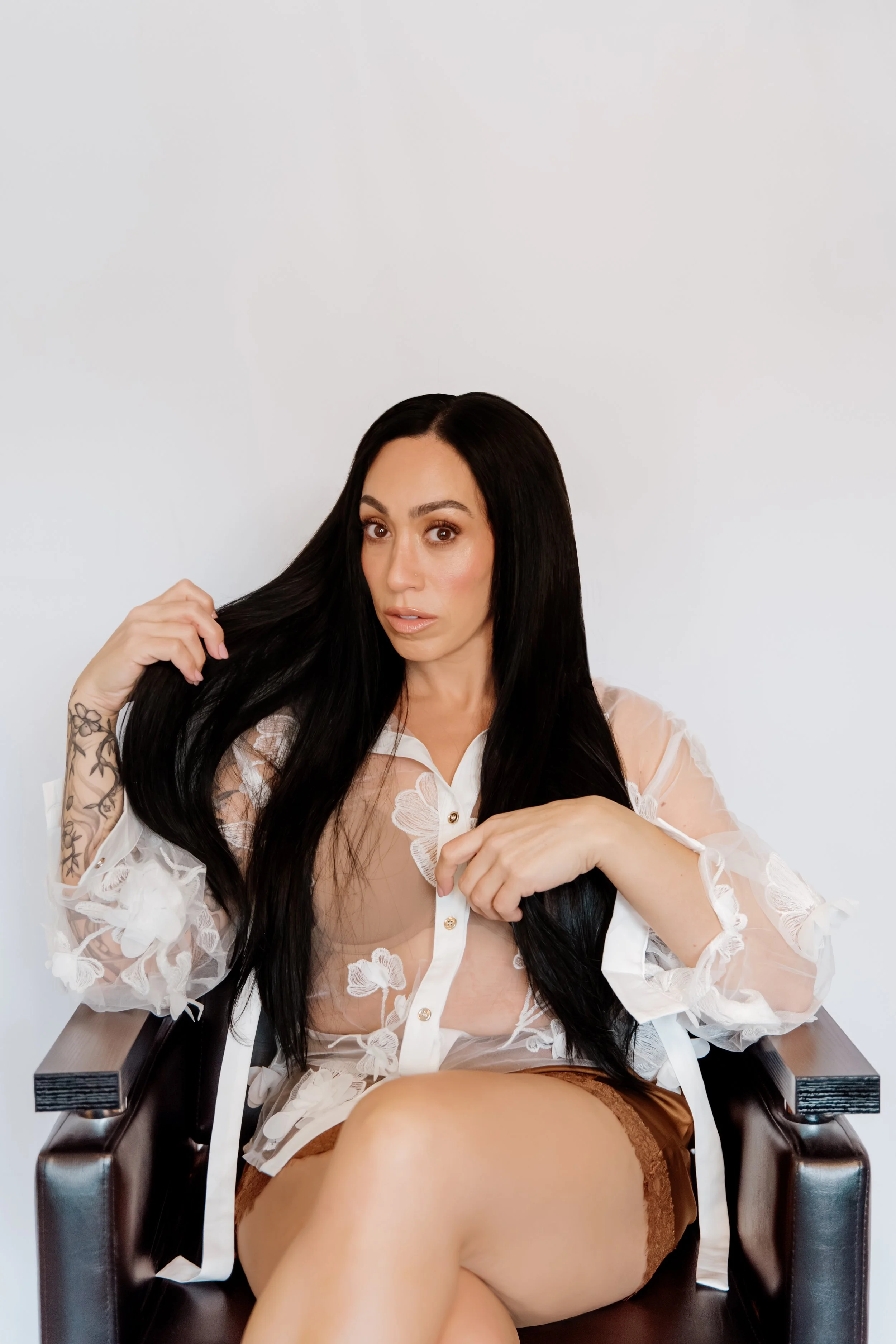 Lived-in blonde highlights created at Carbon Halo luxury hair salon in Apex NC