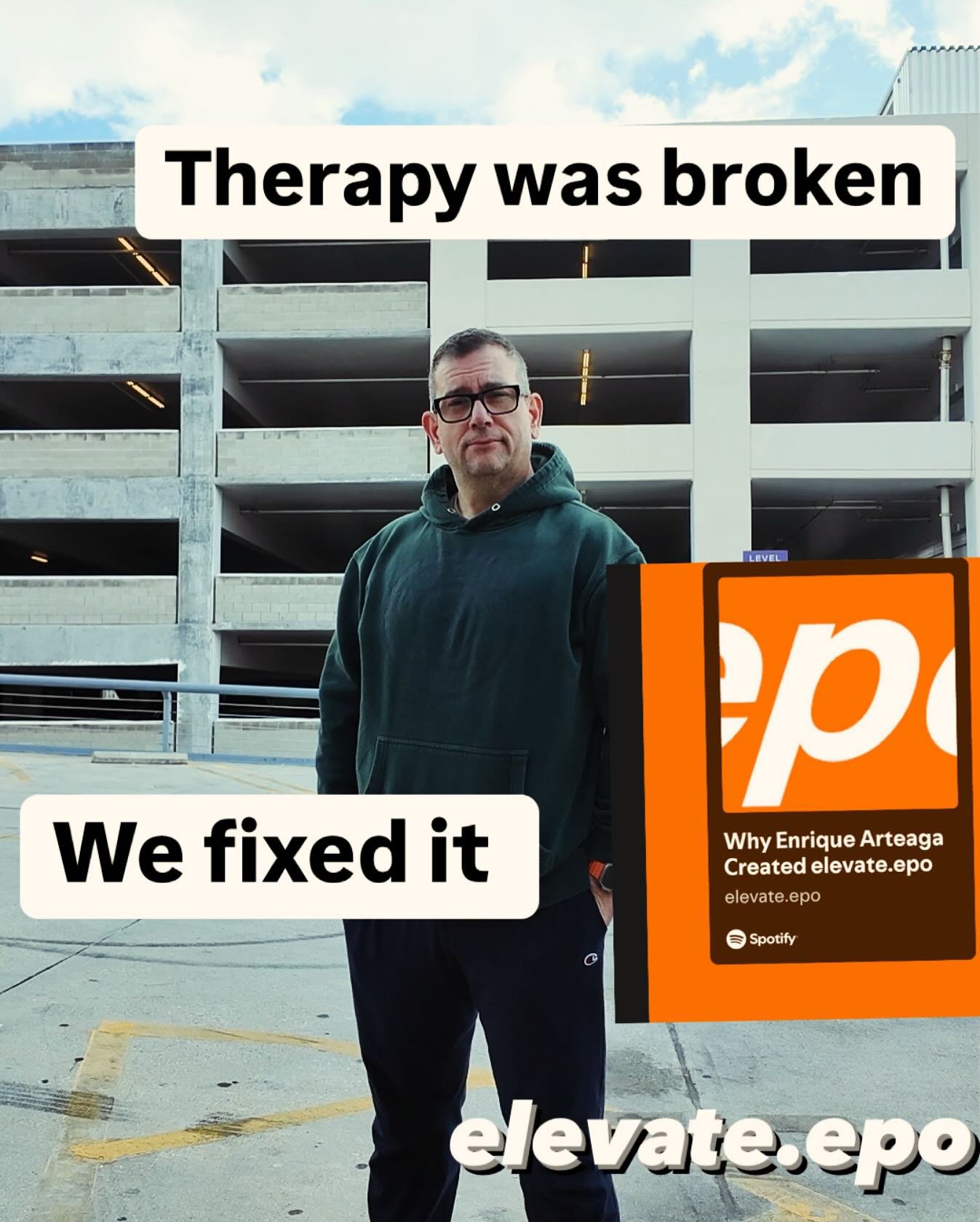 Burned out by broken therapy? Enrique Arteaga didn’t wait for the system to change—he built a new one. Listen to why he created elevate.epo.
Link in bio: Listen now on Spotify of where ever you get your podcasts or search: elevate.epo