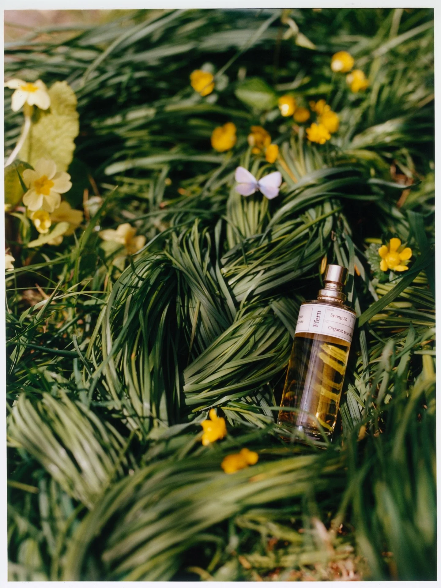 Photography and BTS from a photoshoot for @ffern.co Spring &lsquo;26, which I was honoured to style for 🌿🤍 think re-wildering, braided grass, tangled up stems sprouting to life, marriage of spring and English folk 

Photographer and my dear friend 