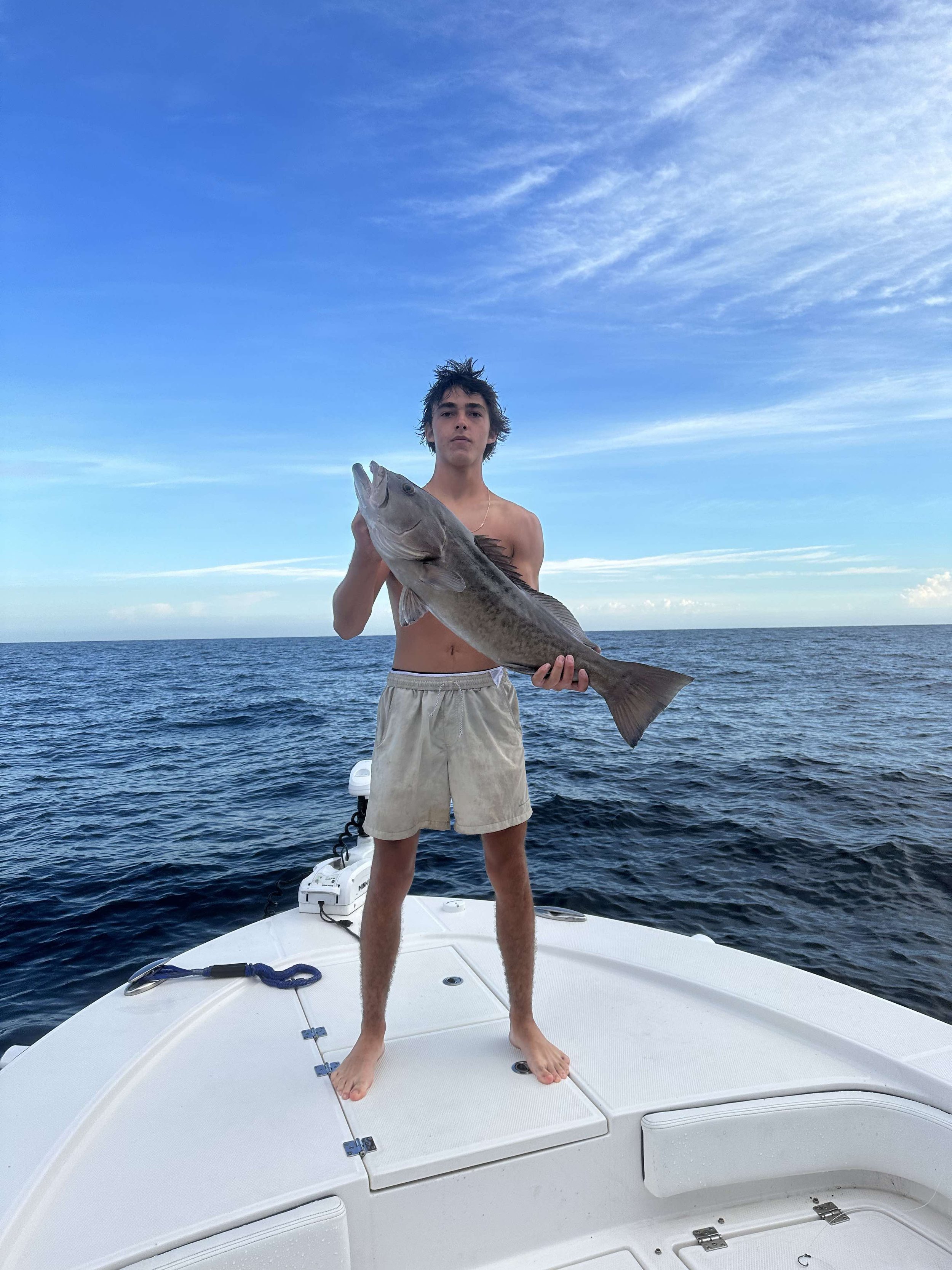 Freshly caught Amberjack during offshore fishing charter.jpg