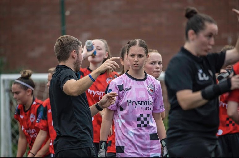 Giving instruction on the sidelines at Southampton Women's FC