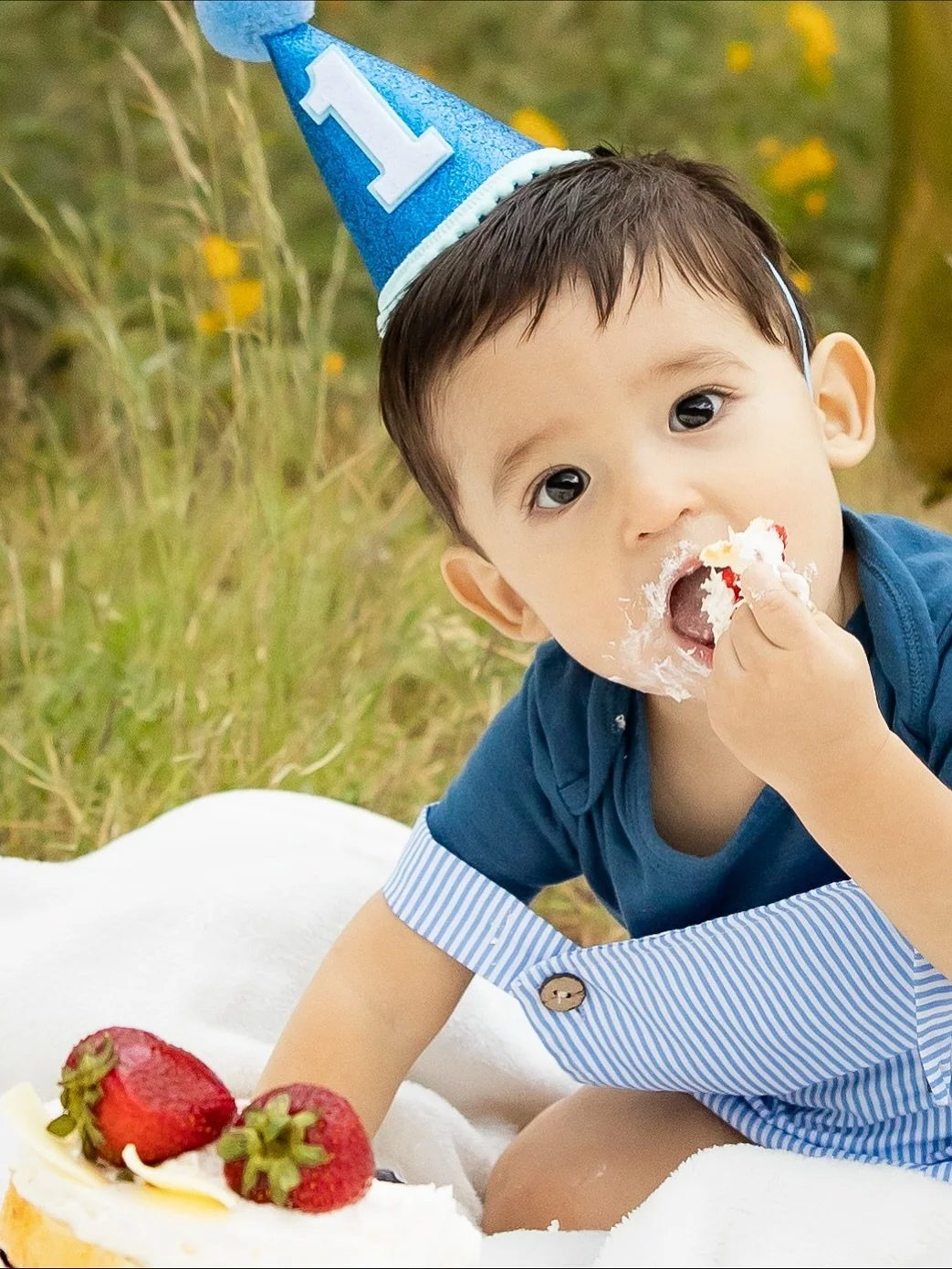 Such a sweet cake smash for such a sweet family! 💙🍰✨