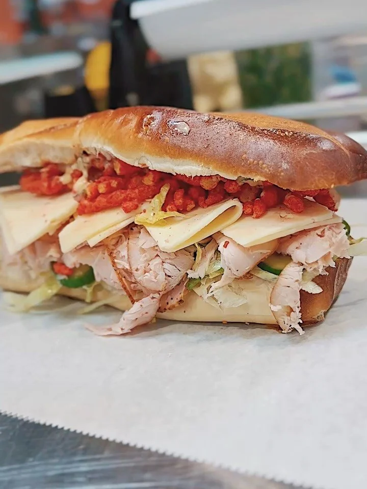 New Sammie&rsquo;s just landed 👀

The Firebird
Salsalito turkey, havarti, spicy pickles, lettuce, Flamin&rsquo; Hot Cheetos, Nashville hot ranch.
Crunchy, creamy, spicy. Music City at its finest. 

??? (you tell us)
Corned beef, fontina, cabbage-app