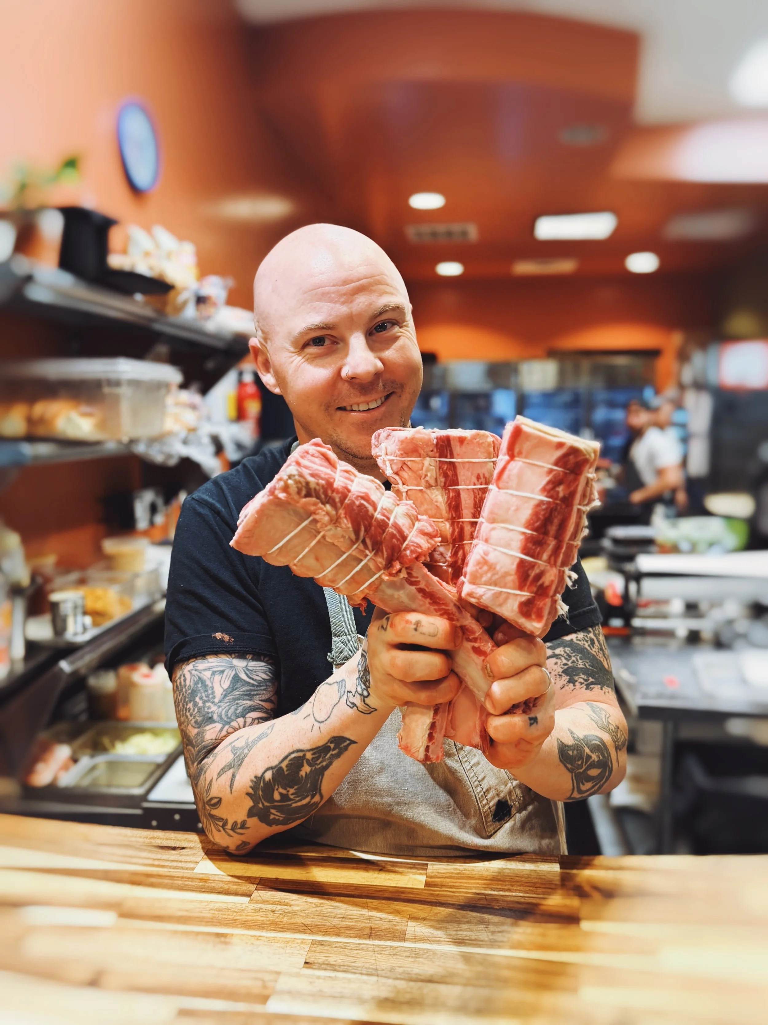 🇺🇸 LABOR DAY IS COMING and YOUR GRILL HAS BEEN WARNED.

If your Labor Day plans involve fire, meat, friends, or long hours standing around the smoker, get your special orders in by Wednesday!

We can get you:

Dino Ribs (aka Plate Ribs)
Briskets
Sp