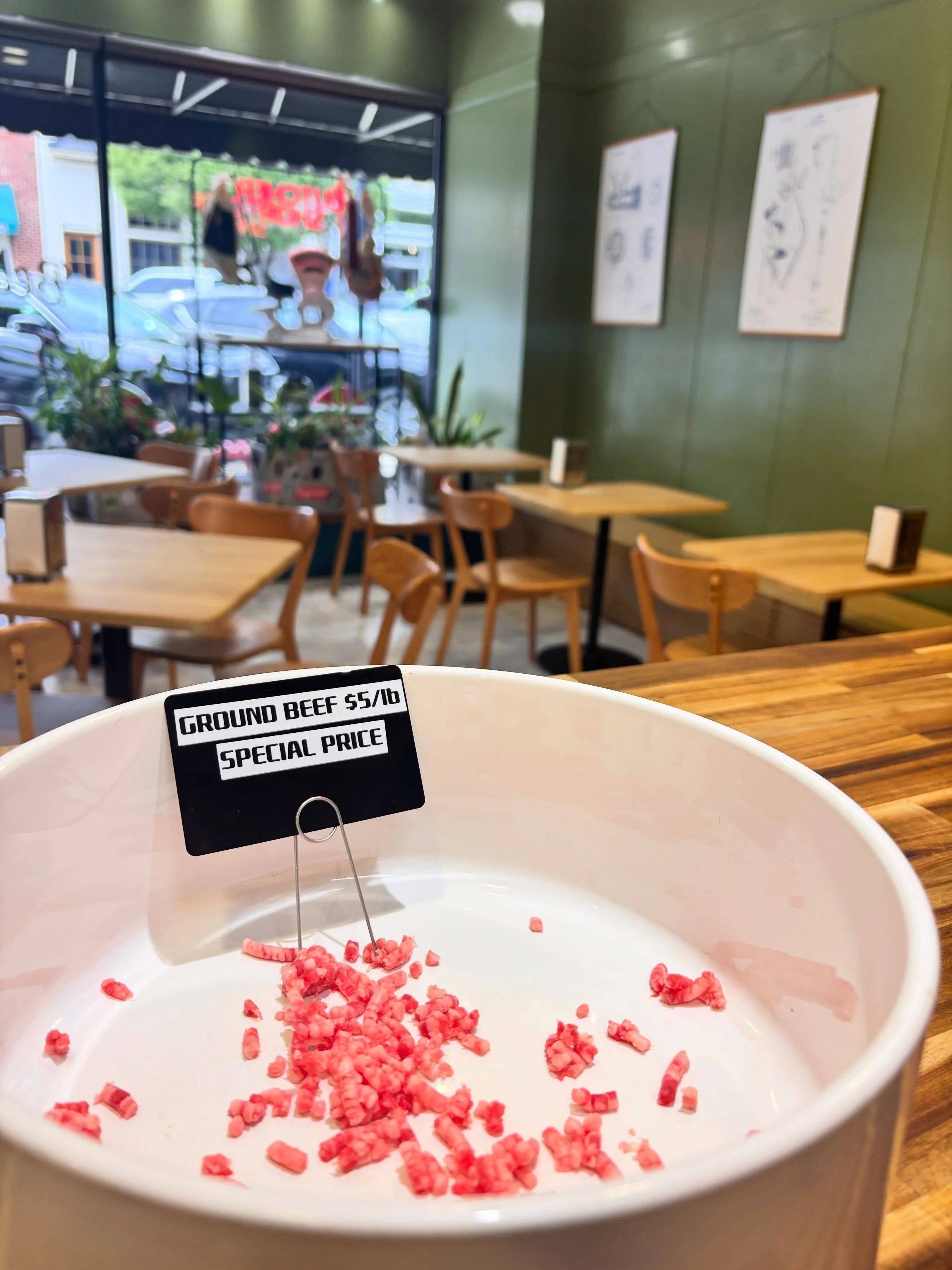 For the first time in the history of Bellow Butcher Co. we are SOLD OUT of ground beef. 265 I repeat, TWO HUNDRED AND SIXTY FIVE pounds of ground beef in four hours. We hear you. We see the increased need this weekend from recent events and we are re