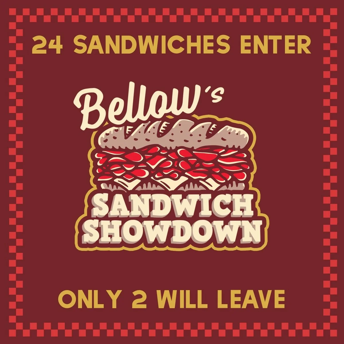 THE BELLOW SANDWICH SHOWDOWN IS ON.

24 sandwiches enter. Only 2 will leave.

Those two winners will return as October&rsquo;s Sandwiches of the Month. 🏆

We&rsquo;ve got 12 first-round matchups, and YOU get to decide who moves on.

🗳️ Voting happe