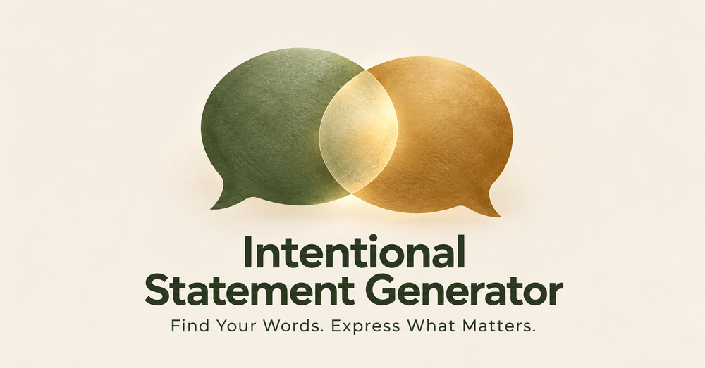Intentional Statement Generator by Wholeminds Wellness