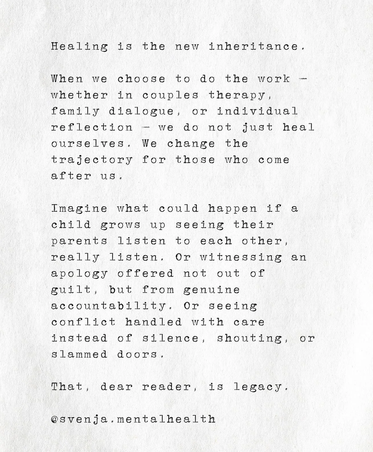 When you heal, you don’t just change YOUR life - you rewrite the story for generations to come.