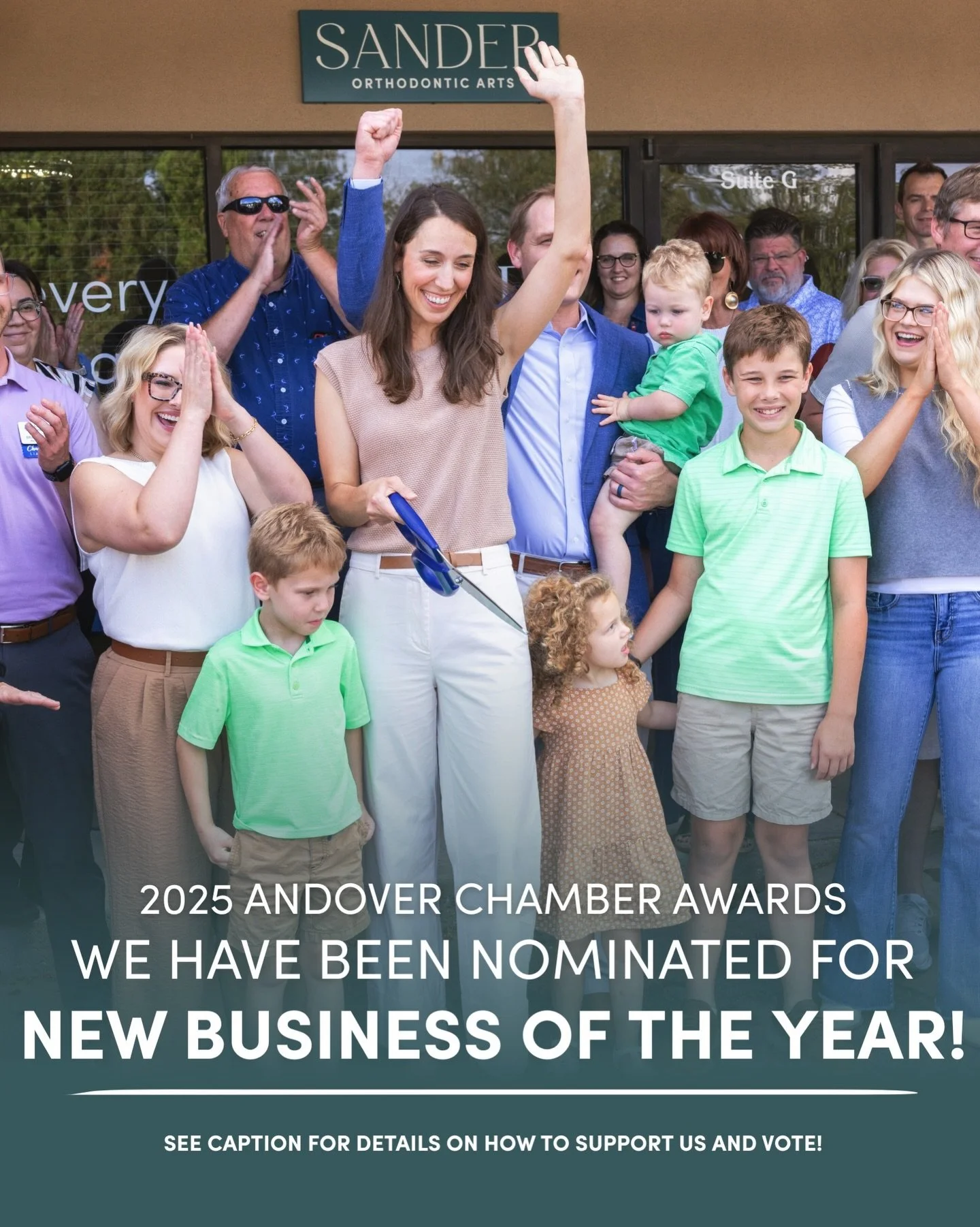 We&rsquo;re beyond grateful and so excited to share that Sander Orthodontic Arts has been nominated for New Business of the Year at the 2025 Andover Chamber Awards @andover_chamber ! 🎉

Thank you to our amazing patients, families, and community for 