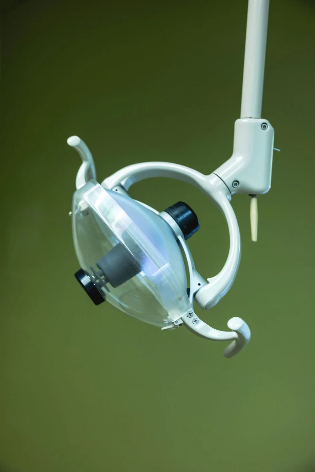 Modern orthodontic exam light inside Sander Orthodontic Arts office serving Wichita and Andover patients with bite and alignment treatments.